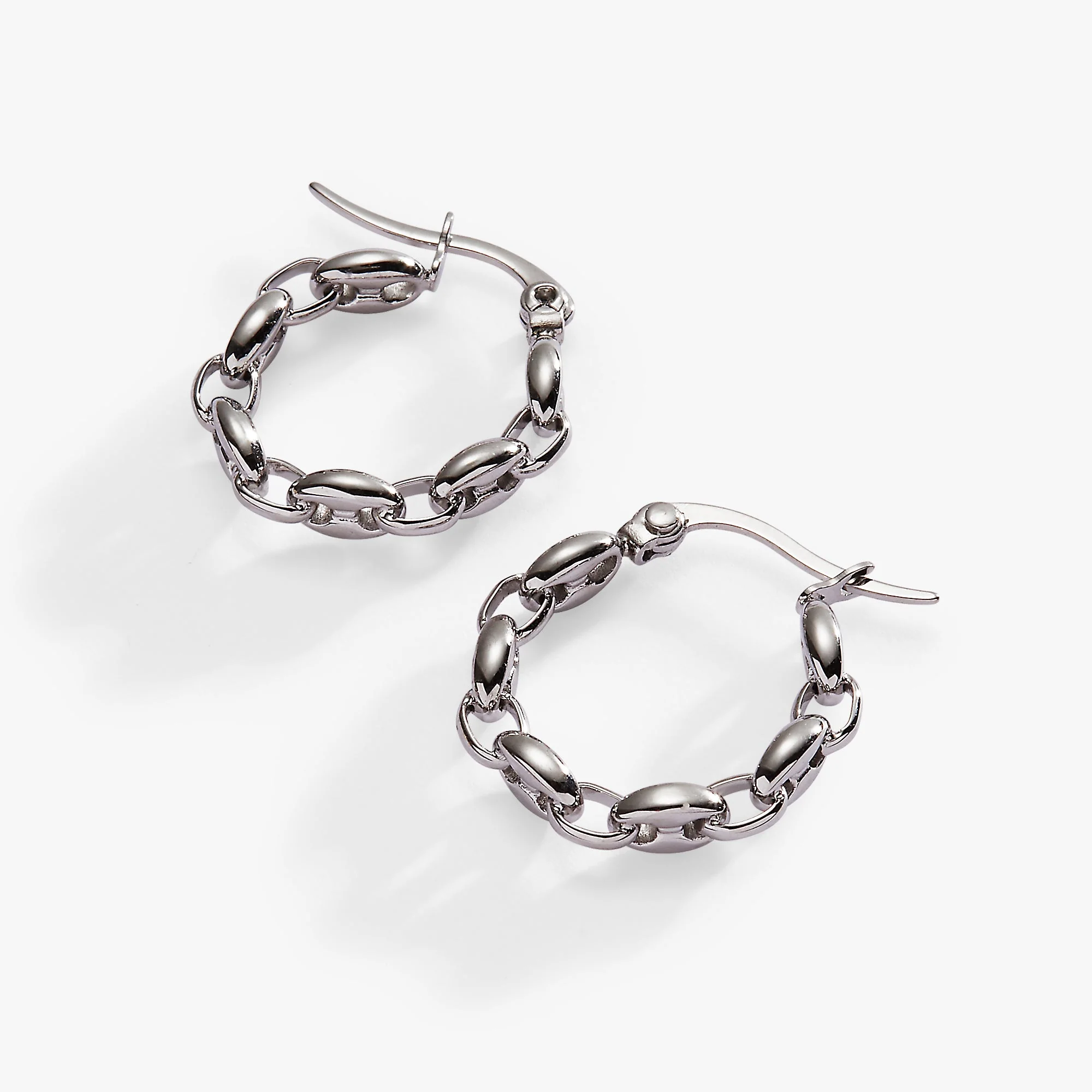 Frozen Mariner Chain Hoop Earrings - Image 5