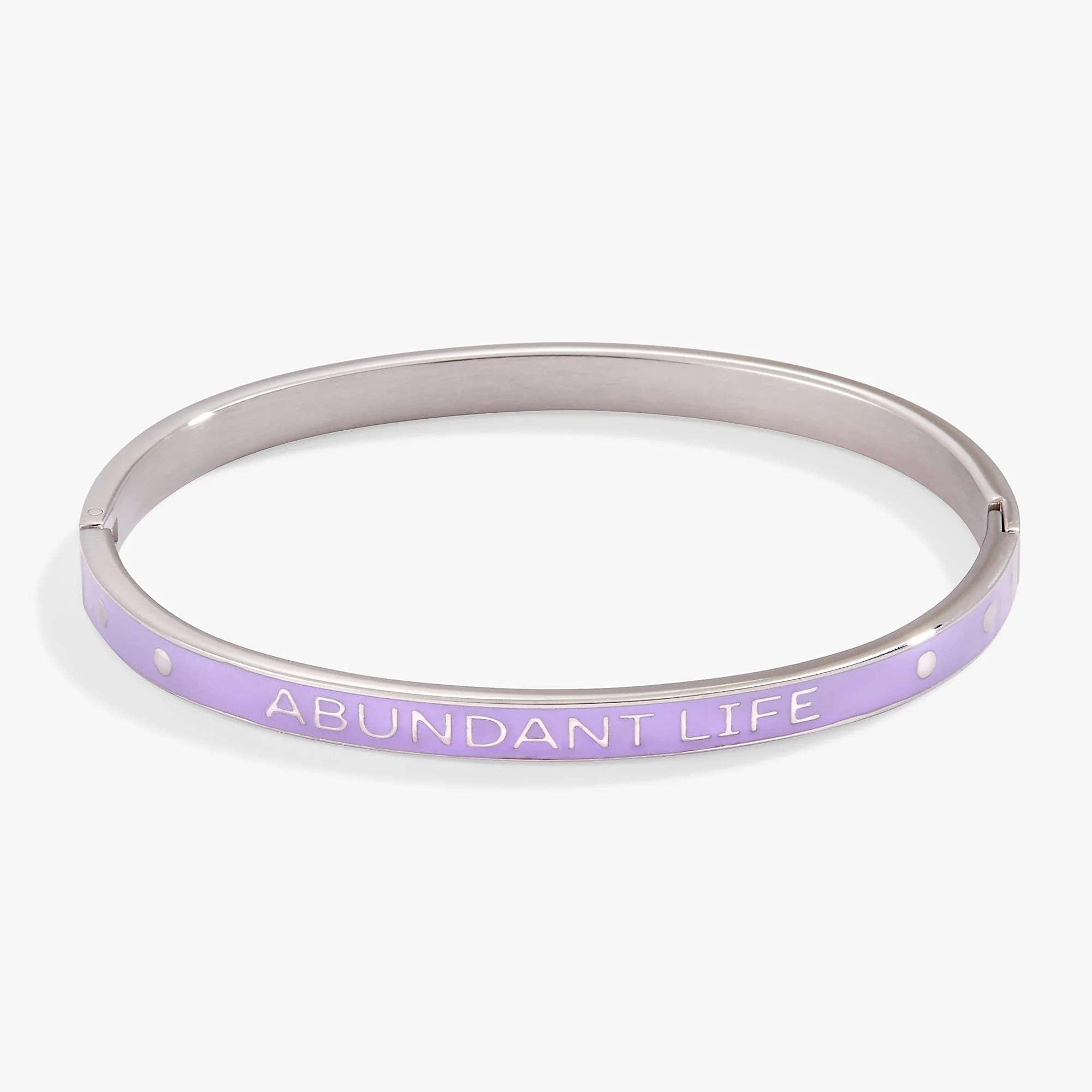 'Grateful Heart, Abundant Life' Hinge Bangle - Image 2