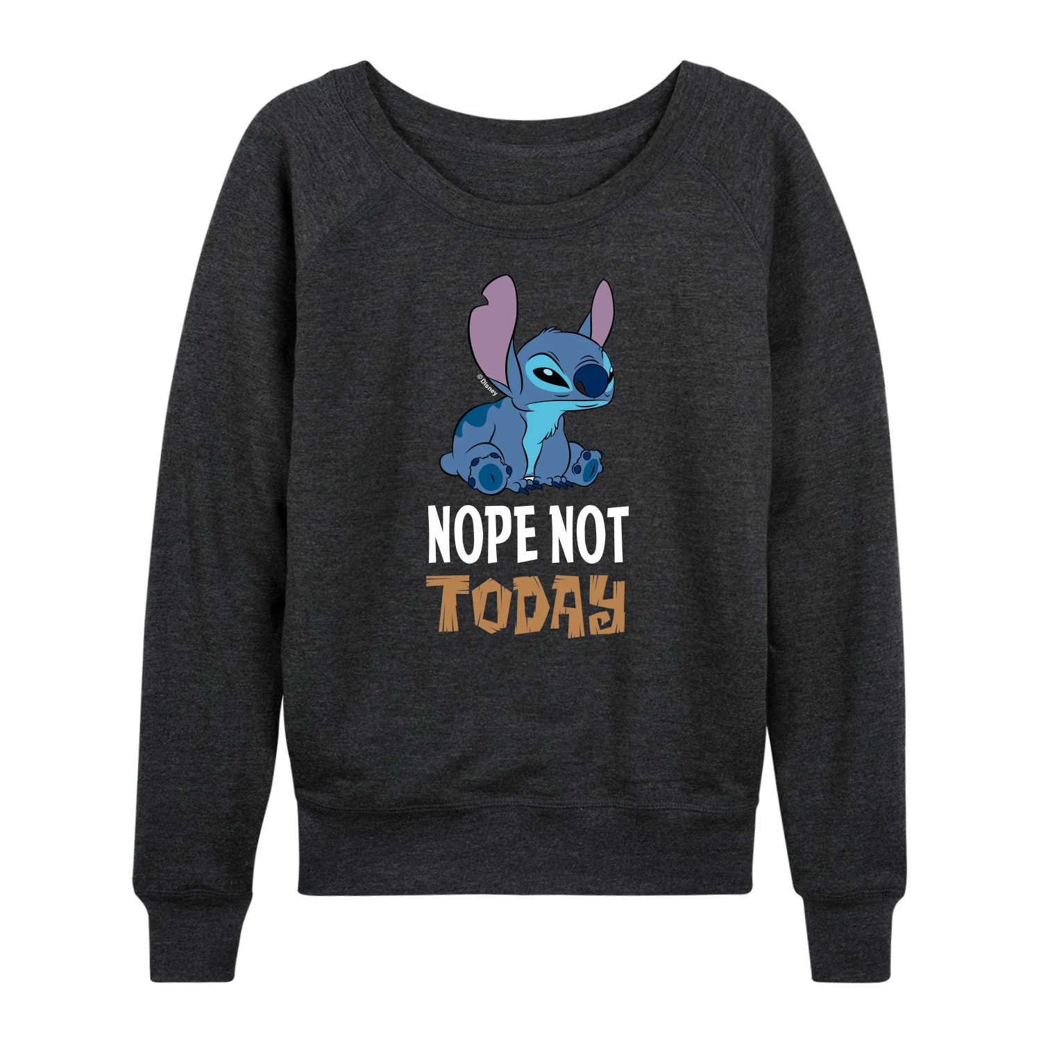 Lilo & Stitch - Nope Not Today - Women's French Terry Long Sleeve Pullover