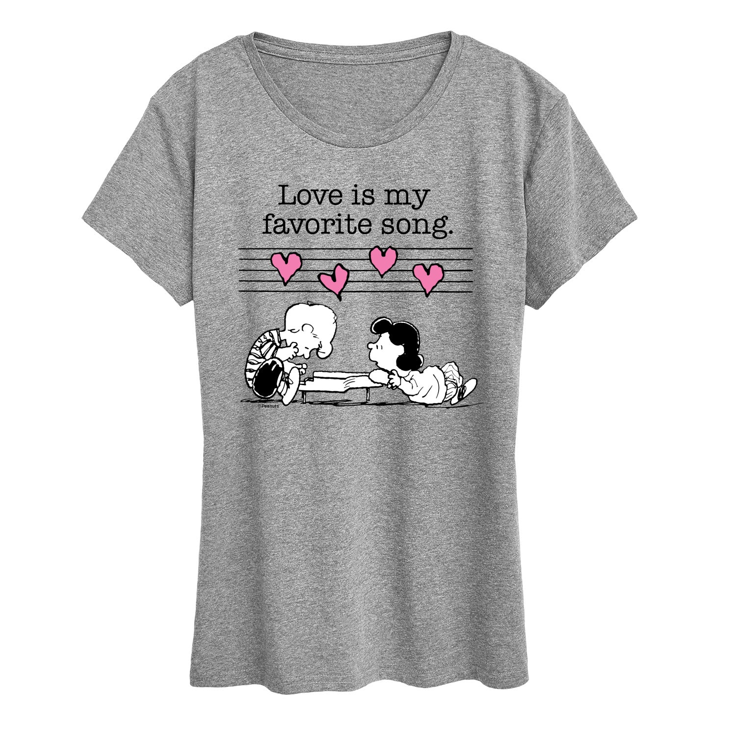 Peanuts - Love is my Favorite Song - Women's Short Sleeve Graphic T-Shirt - Image 2