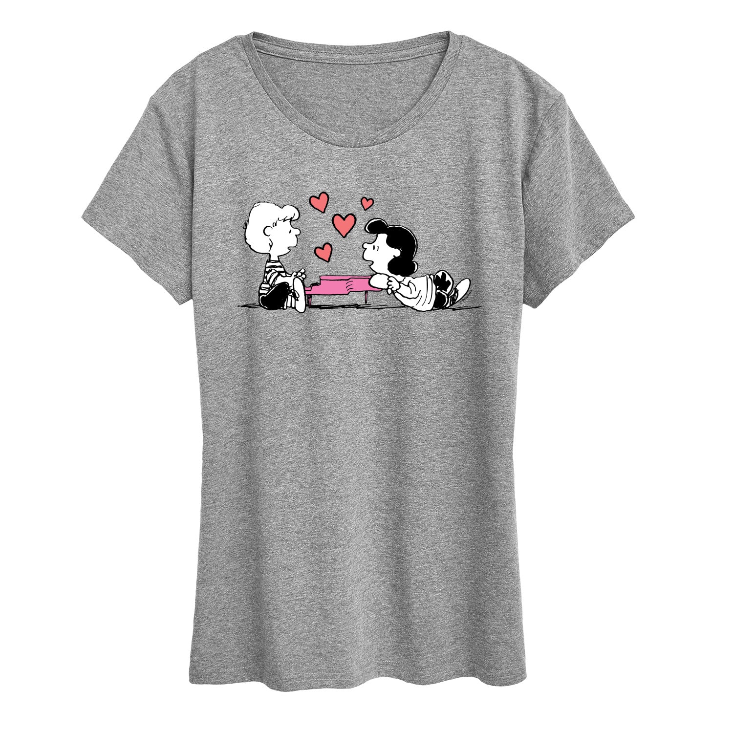 Peanuts - Lucy and Schroeder Piano - Women's Short Sleeve Graphic T-Shirt
