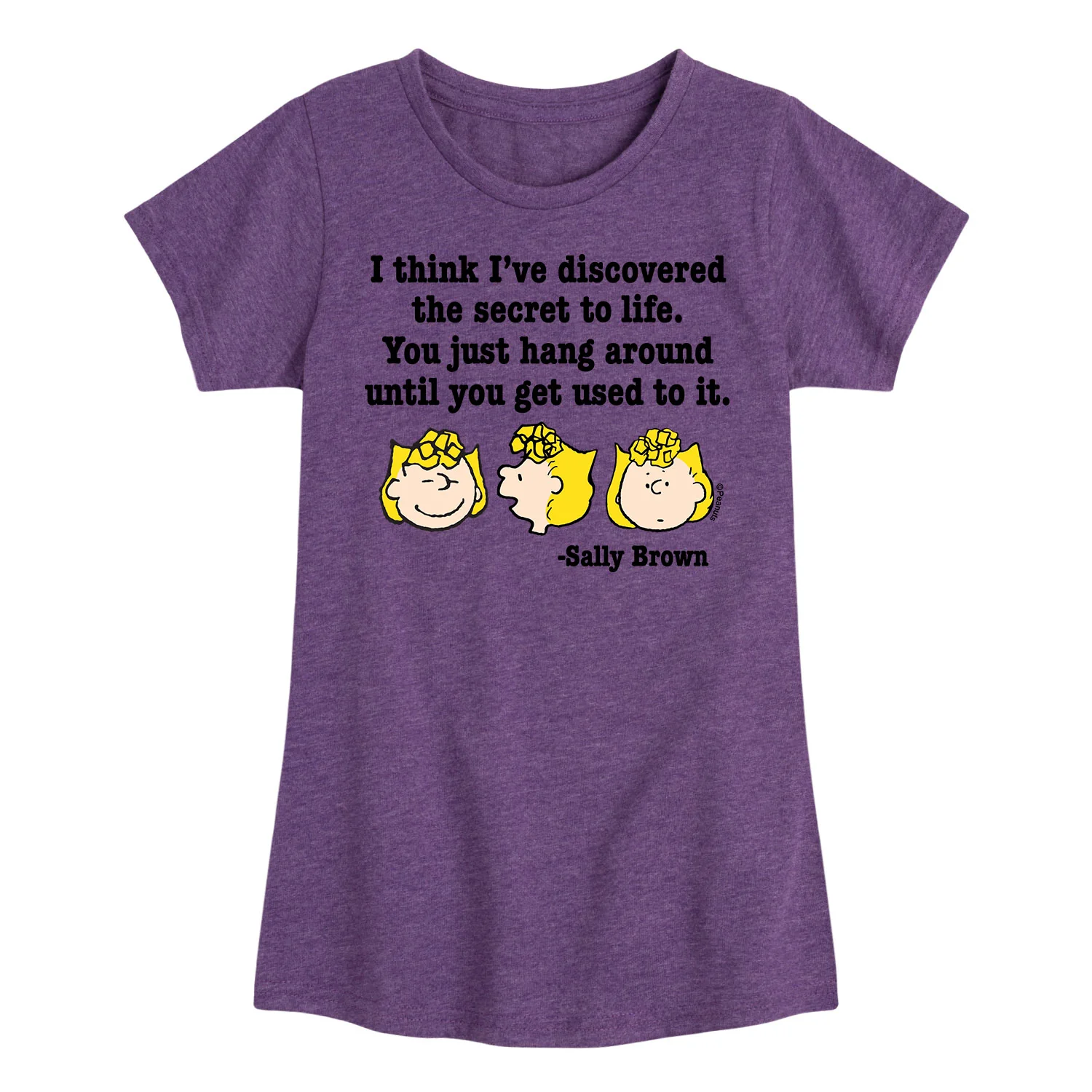 Peanuts - Sally Secret To Life - Toddler And Youth Girls Short Sleeve Graphic T-Shirt