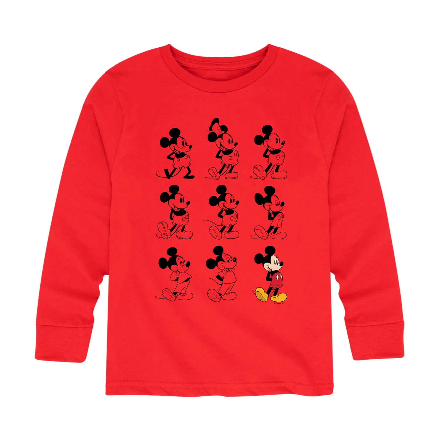 Mickey & Friends - Mickey Mouse Evolution - Toddler And Youth Long Sleeve Graphic T-Shirt - Image 2