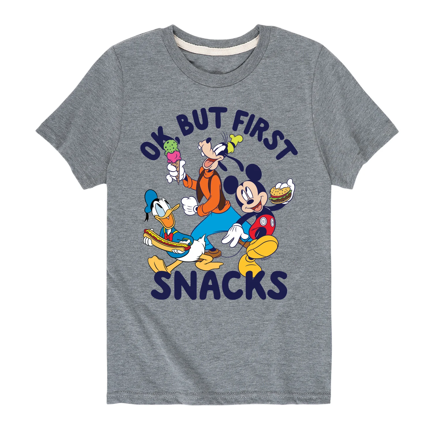 Mickey & Friends - Ok, But First Snacks - Toddler And Youth Short Sleeve Graphic T-Shirt - Image 3