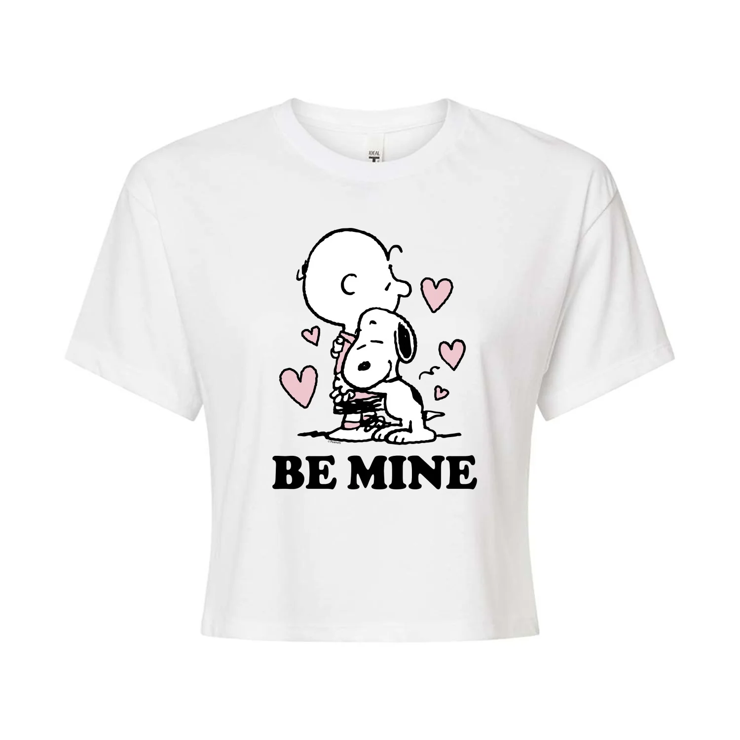 Peanuts - Be Mine - Juniors Cropped Graphic T-Shirt