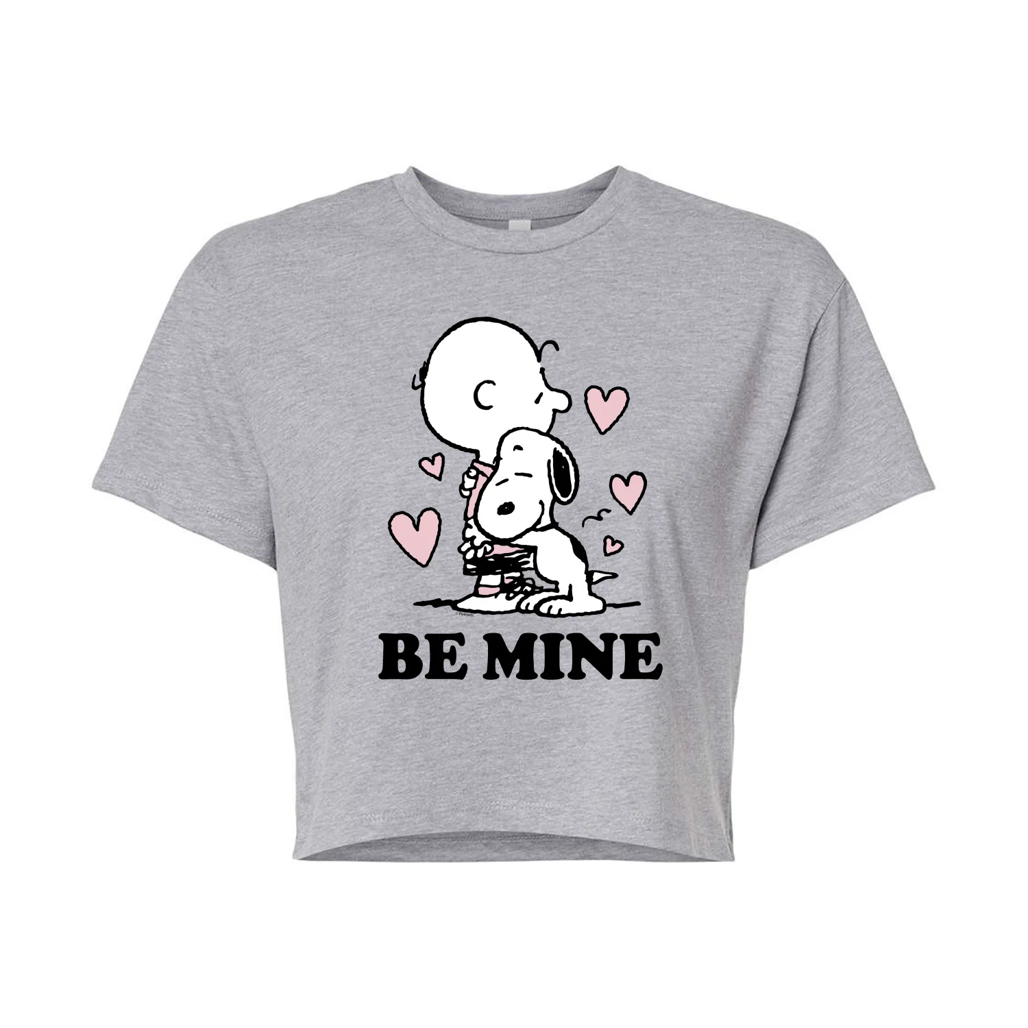 Peanuts - Be Mine - Juniors Cropped Graphic T-Shirt - Image 2