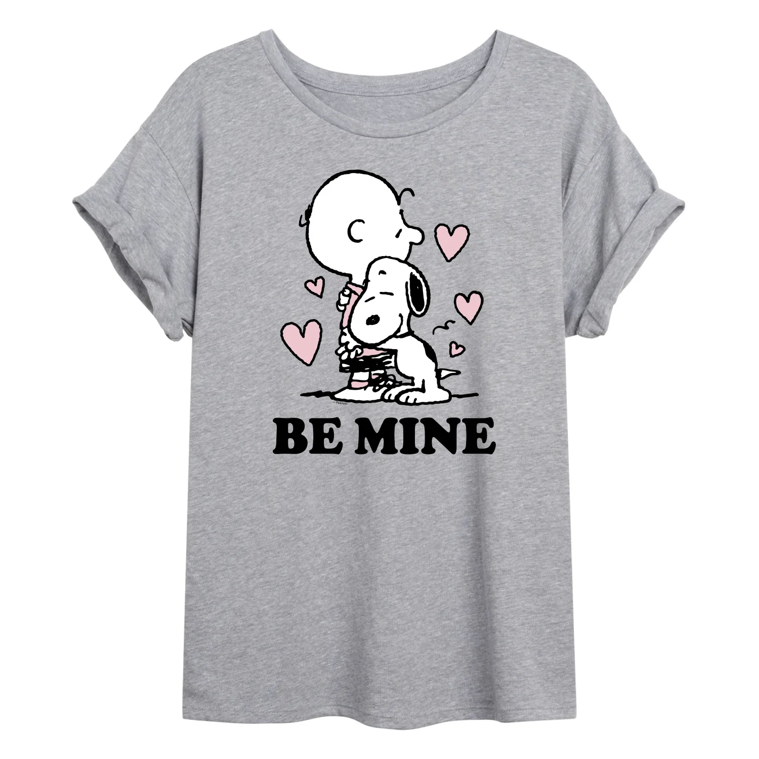 Peanuts - Be Mine - Juniors Oversized Graphic T-Shirt - Image 3