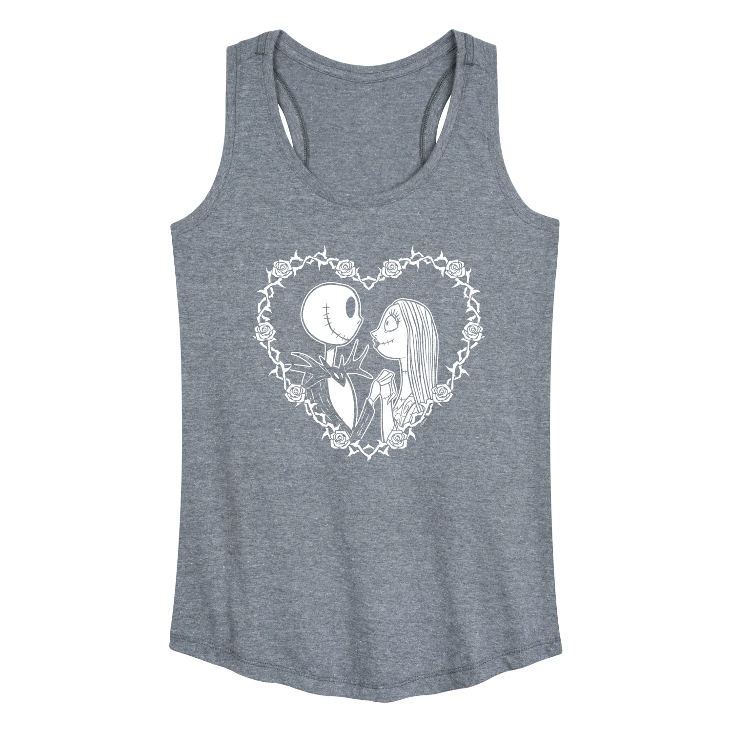 The Nightmare Before Christmas - Jack Sally Heart - Women's Racerback Tank Top - Image 3