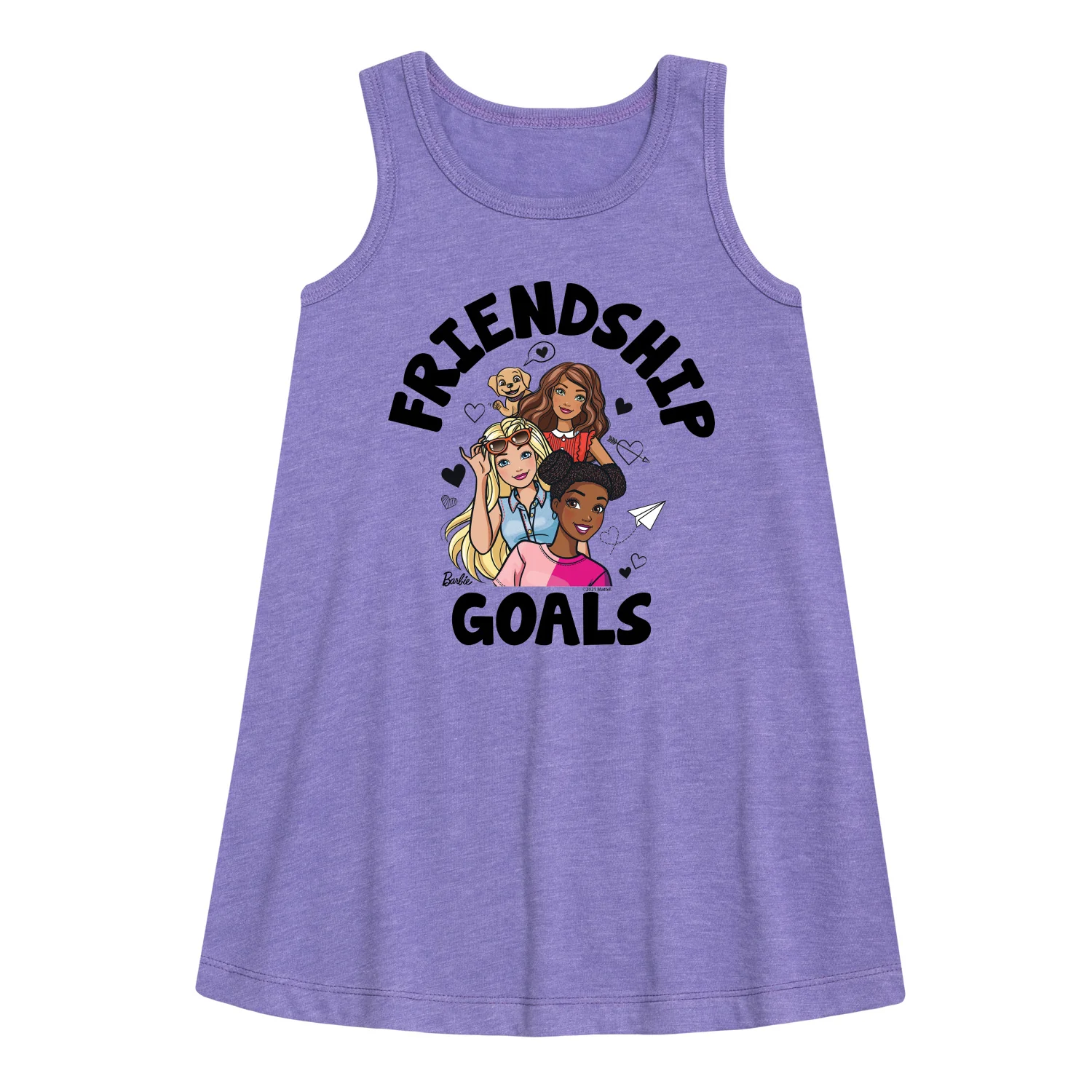 Barbie - Friendship Goals - Toddler and Youth Girls A-line Dress - Image 2