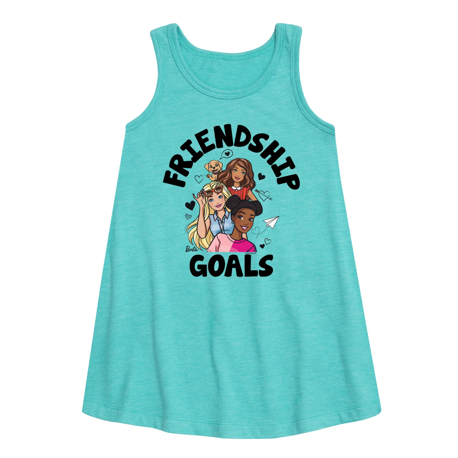 Barbie - Friendship Goals - Toddler and Youth Girls A-line Dress - Image 3