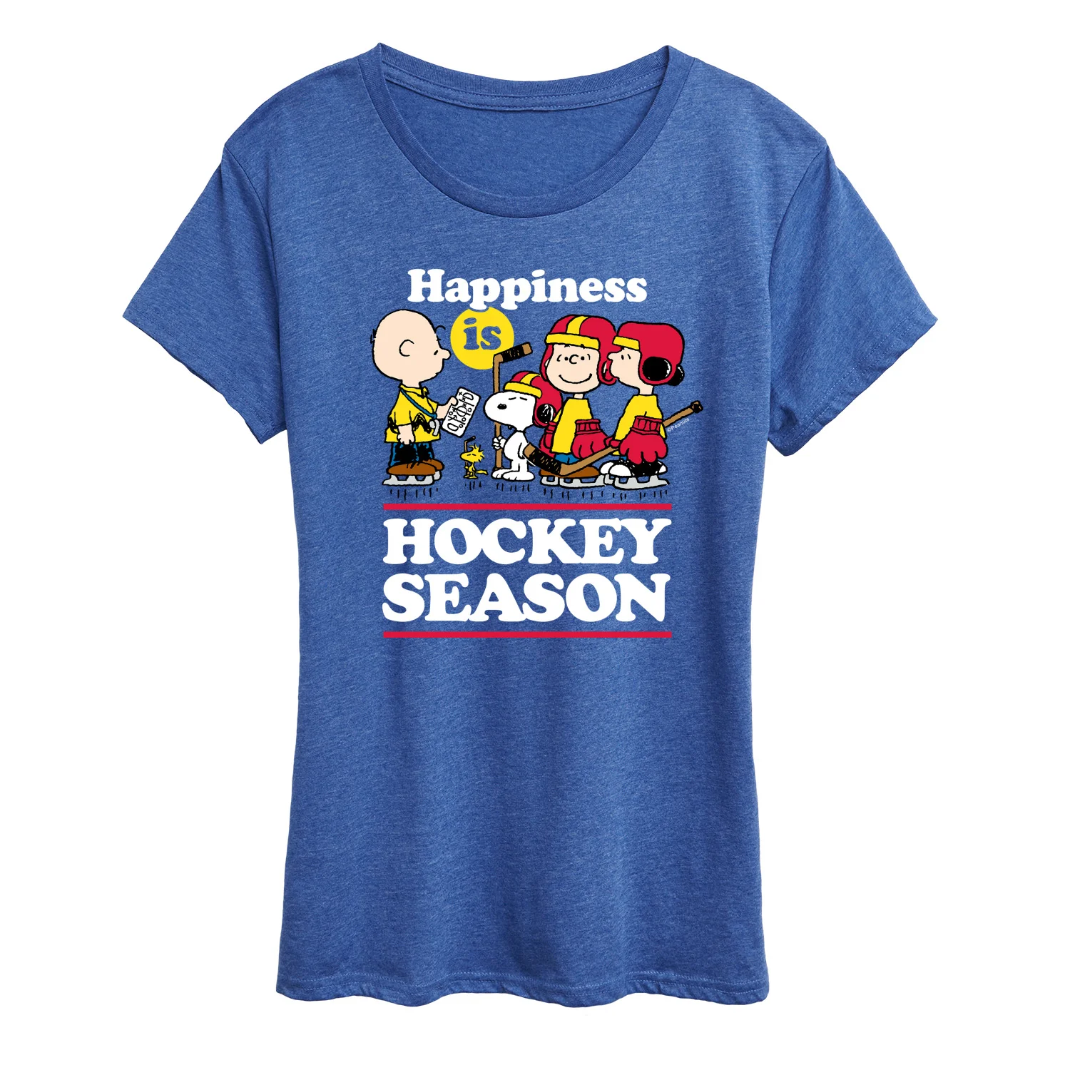 Peanuts - Happiness Is Hockey Season - Women's Short Sleeve Graphic T-Shirt - Image 3