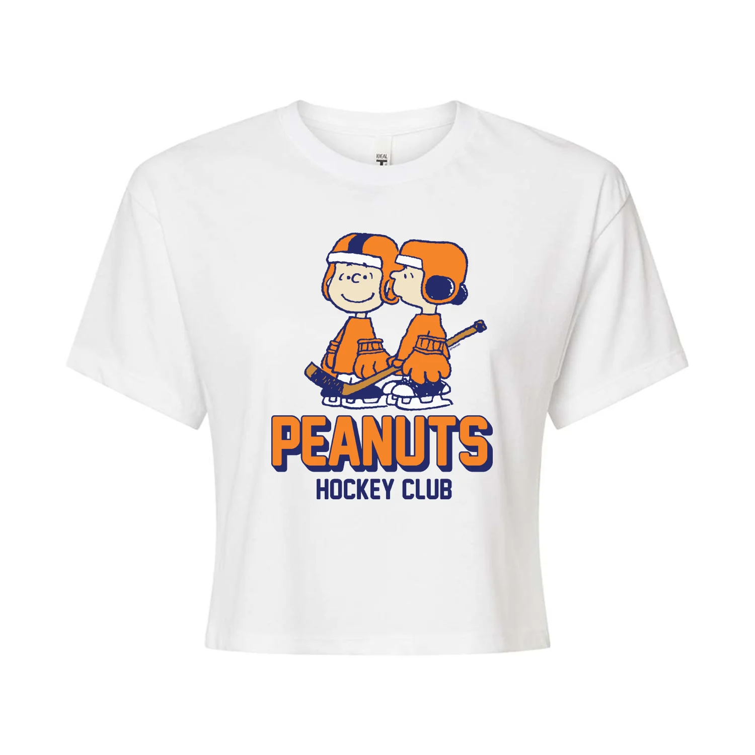 Peanuts - Hockey Club - Juniors Cropped Graphic T-Shirt