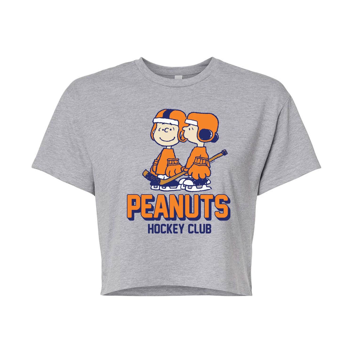 Peanuts - Hockey Club - Juniors Cropped Graphic T-Shirt - Image 2