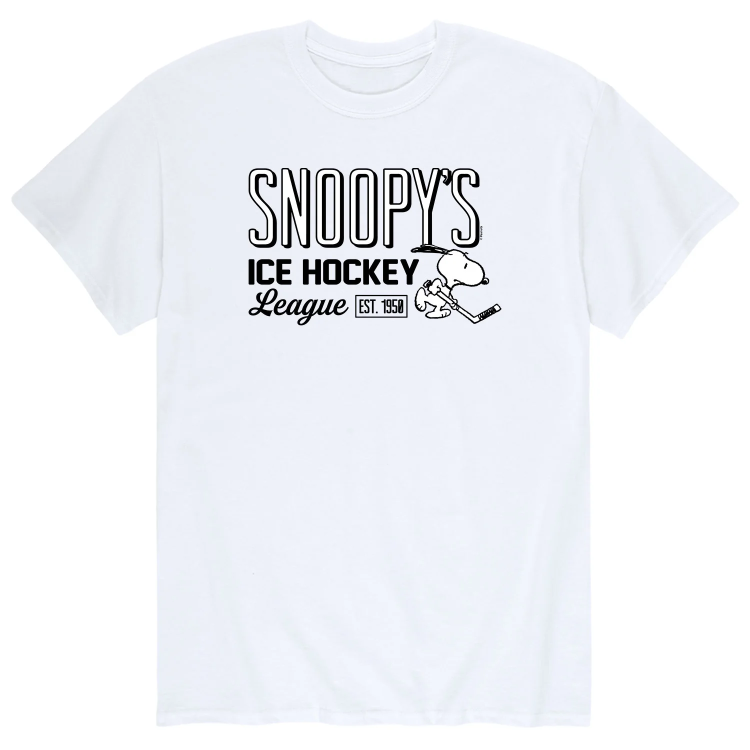 Peanuts - Snoopy's Ice Hockey League - Men's Short Sleeve Graphic T-Shirt - Image 2