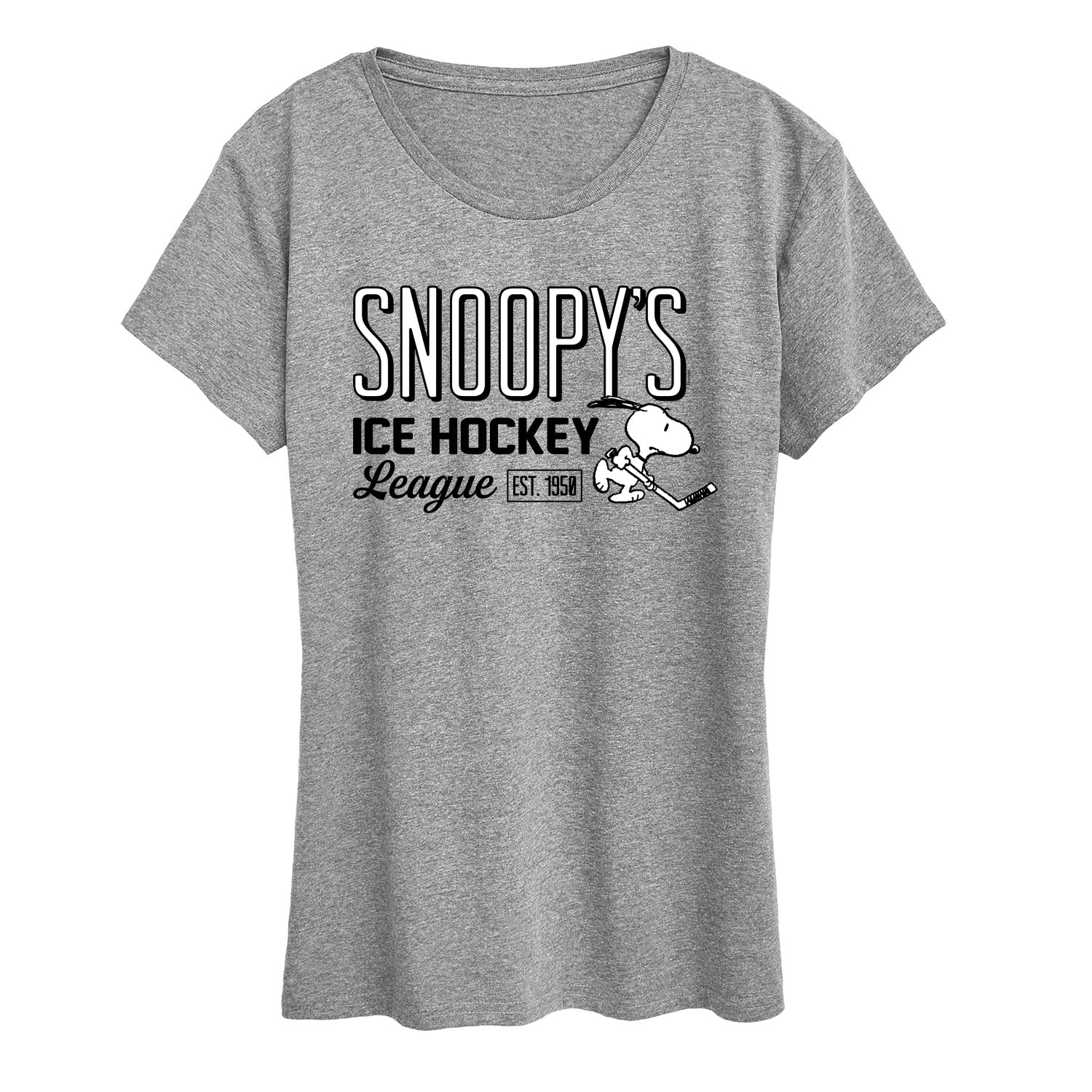 Peanuts - Snoopy's Ice Hockey League - Women's Short Sleeve Graphic T-Shirt