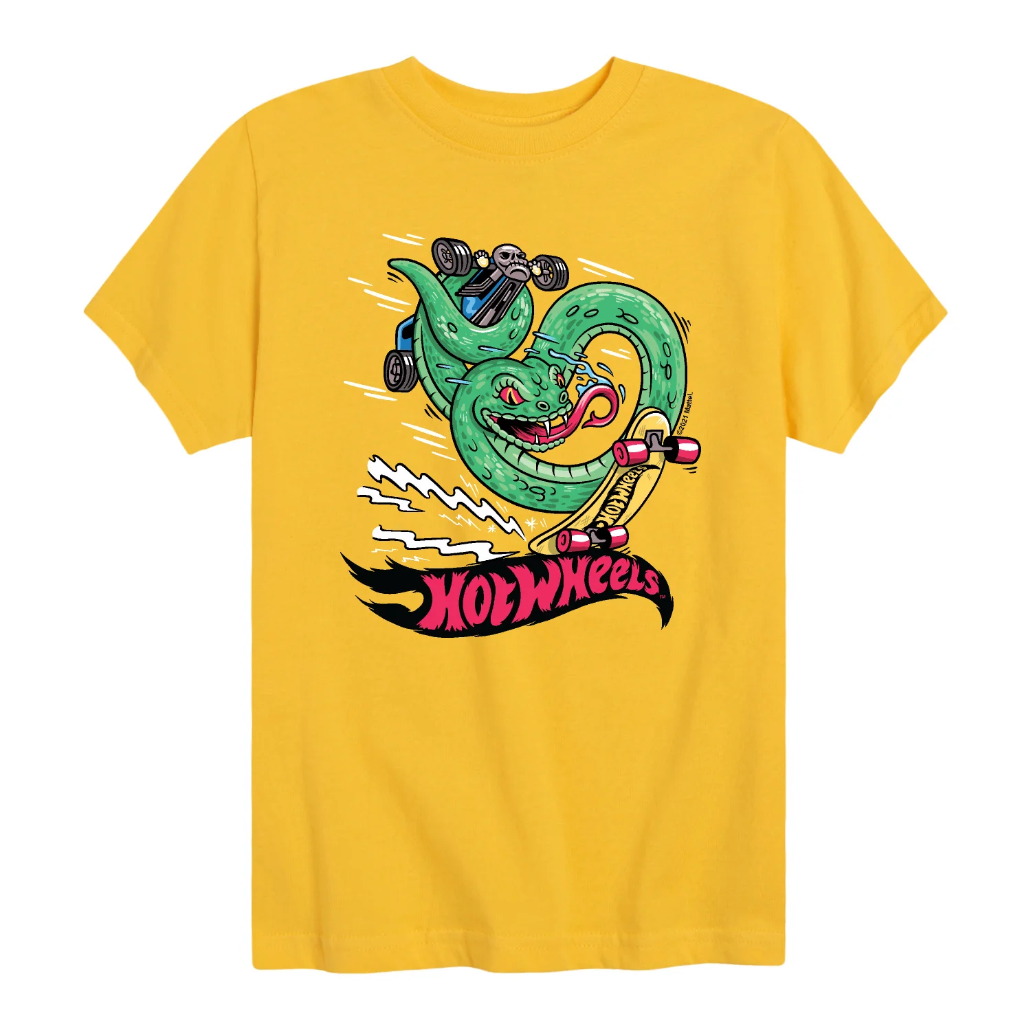 Hot Wheels - Snake Skateboarder - Youth Boys Short Sleeve Graphic T-Shirt