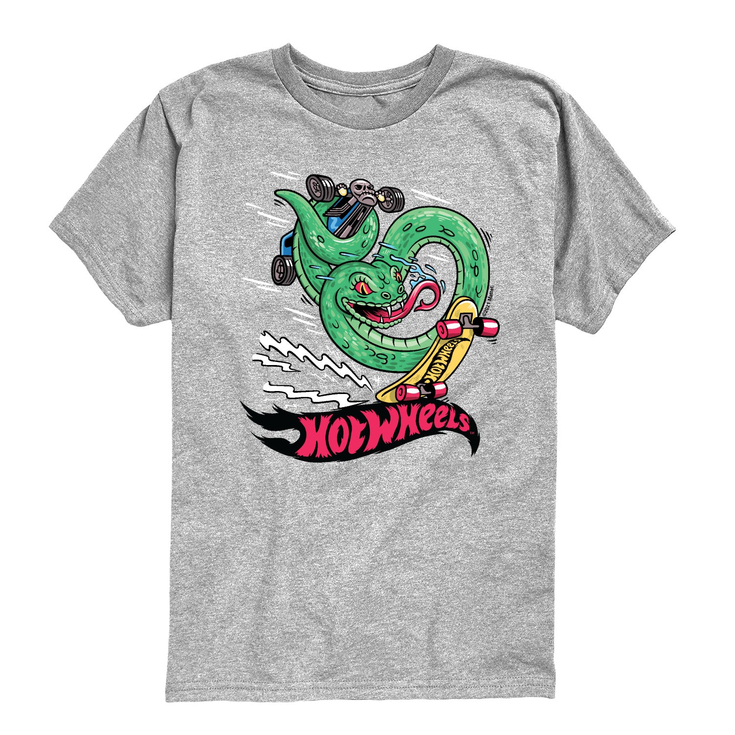 Hot Wheels - Snake Skateboarder - Youth Boys Short Sleeve Graphic T-Shirt - Image 2