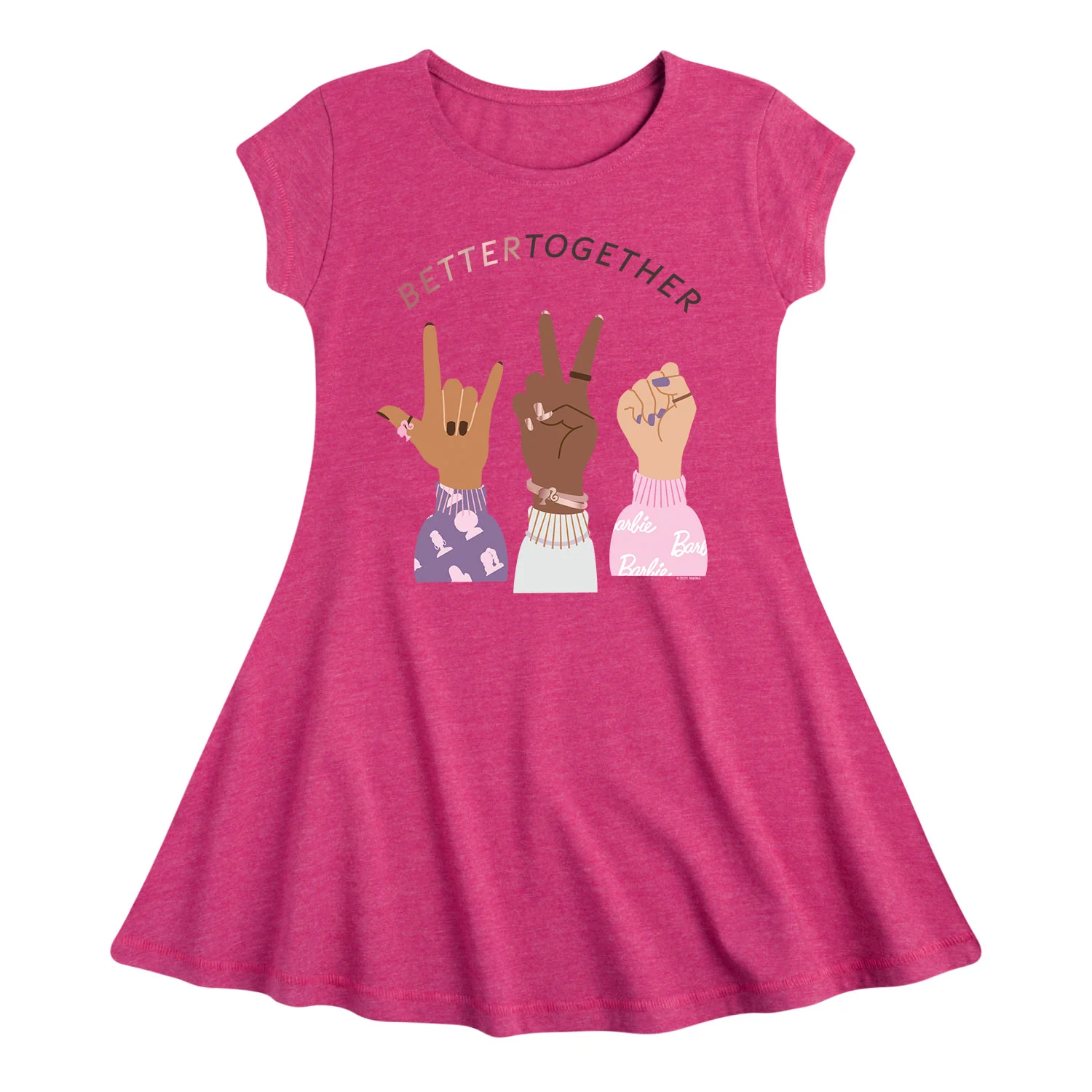 Barbie - Better Together - Toddler And Youth Girls Fit And Flare Dress