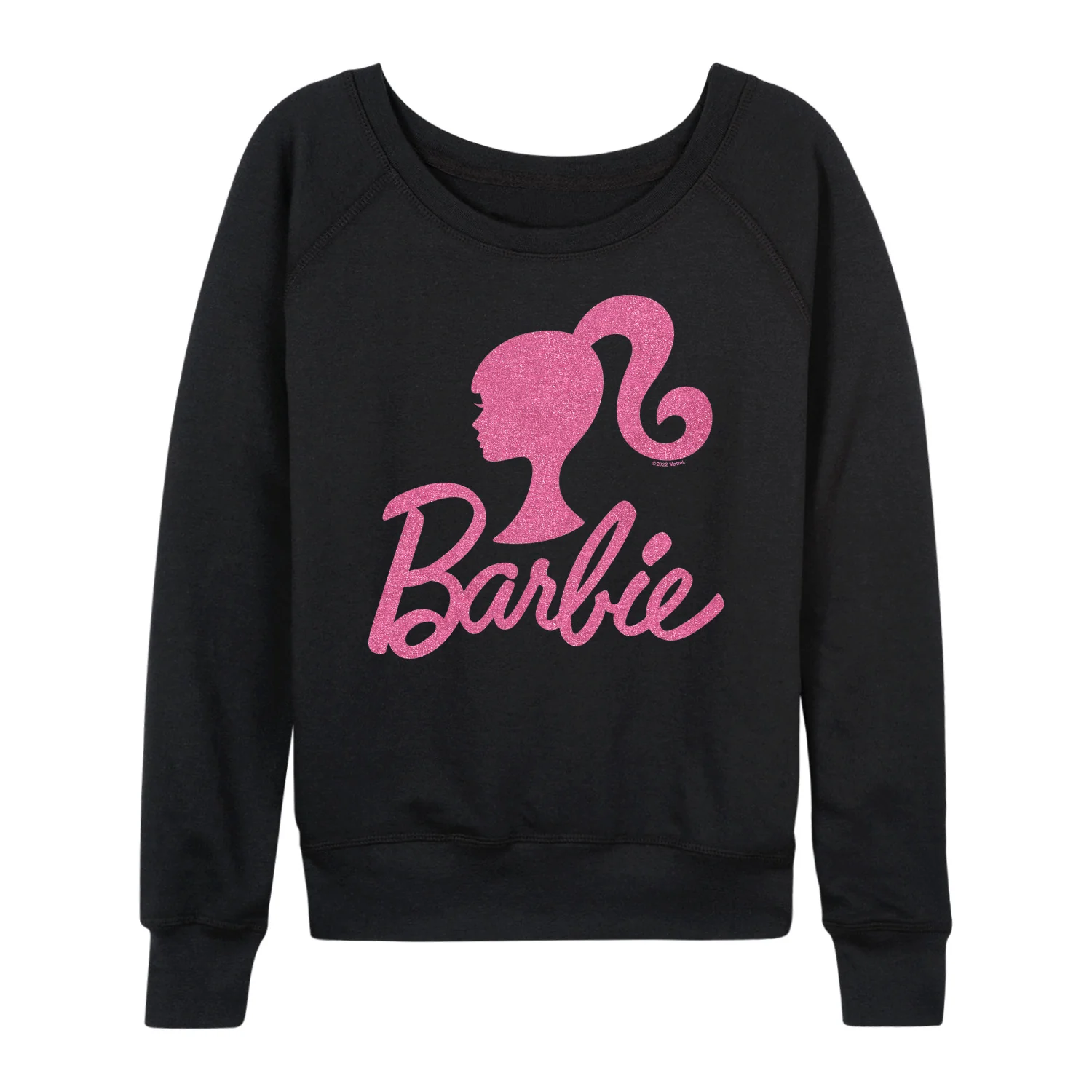 Barbie - Logo Pink Glitter - Women's Lightweight French Terry Long Sleeve Shirt - Image 2