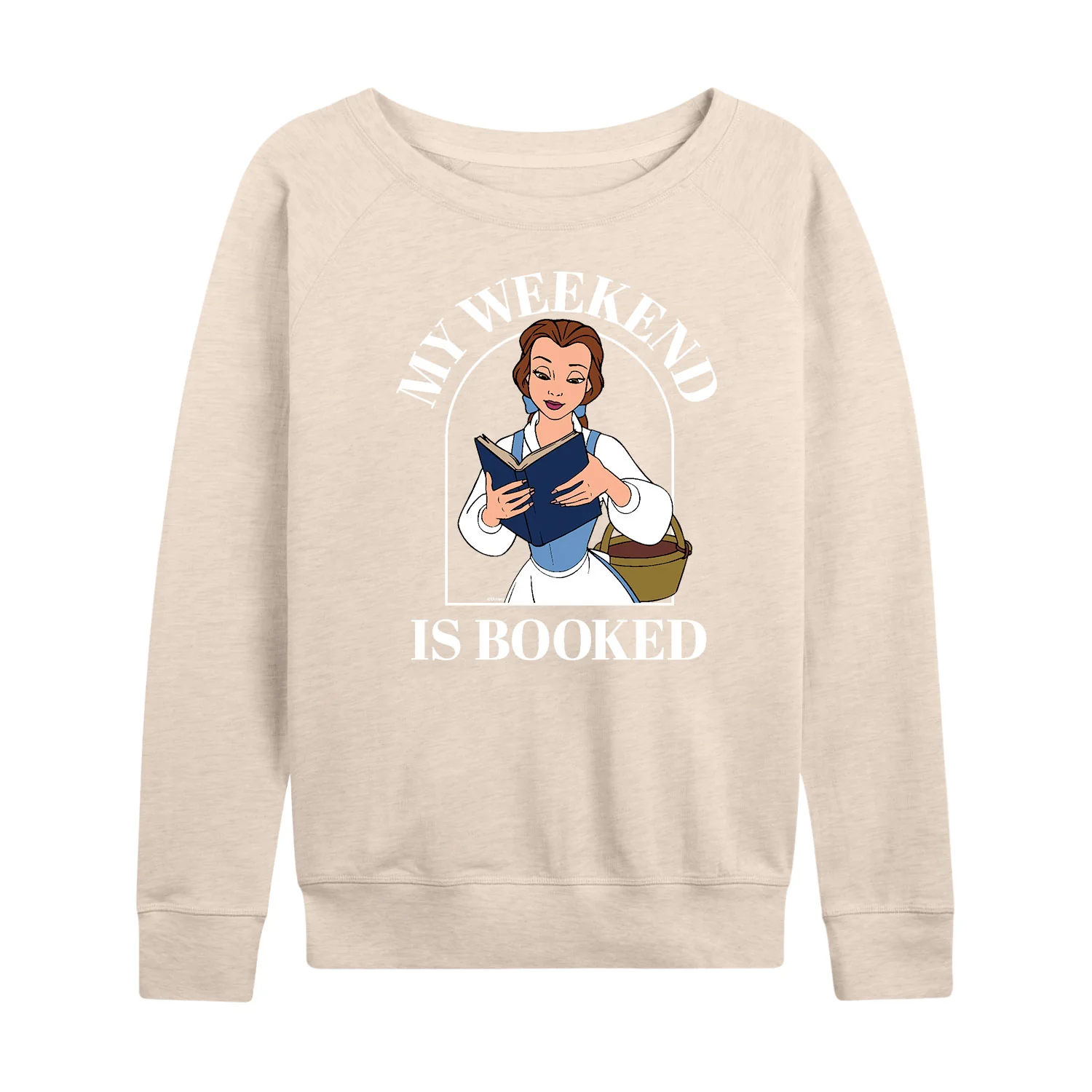 Disney Princess - Belle My Weekend Is Booked - Women's Lightweight French Terry Long Sleeve Shirt