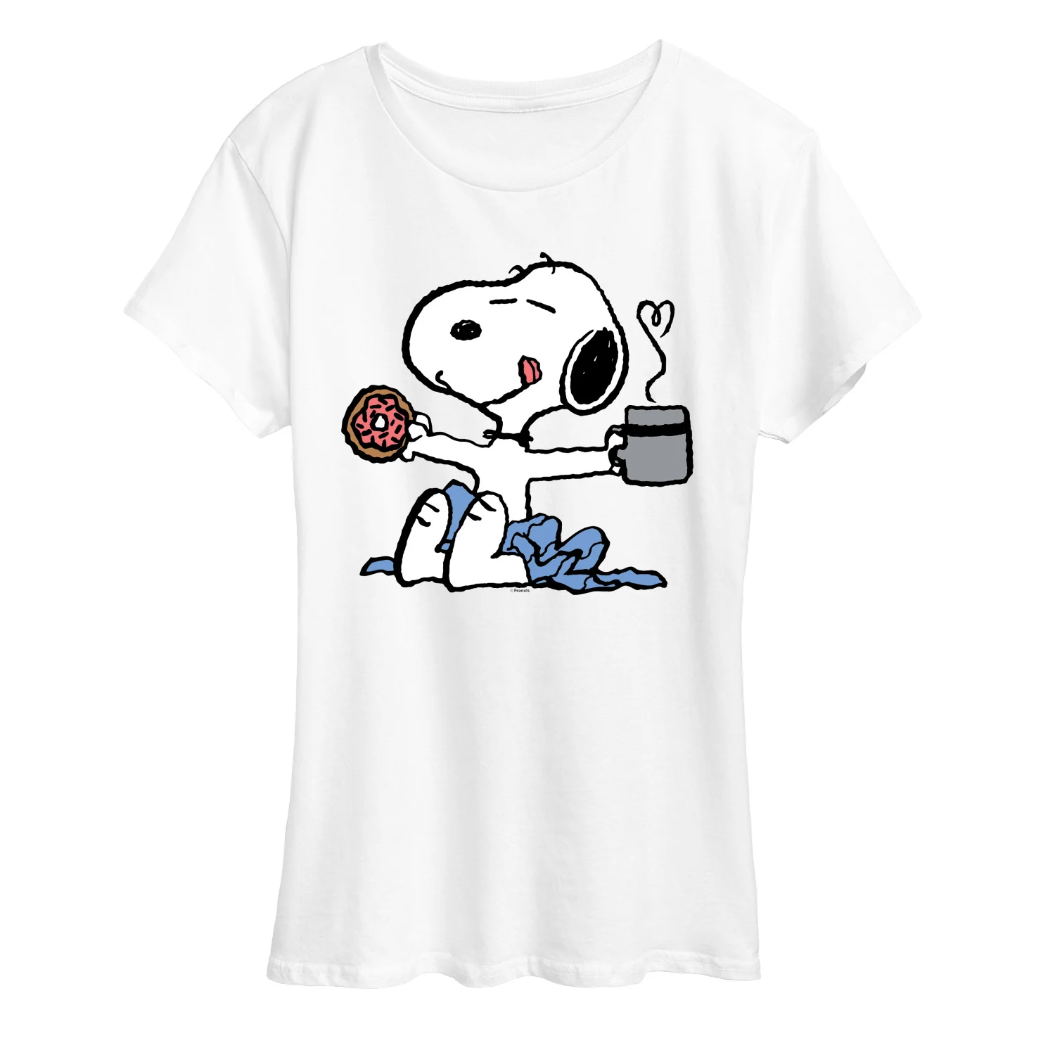 Peanuts - Donut Coffee Snoopy - Women's Short Sleeve Graphic T-Shirt