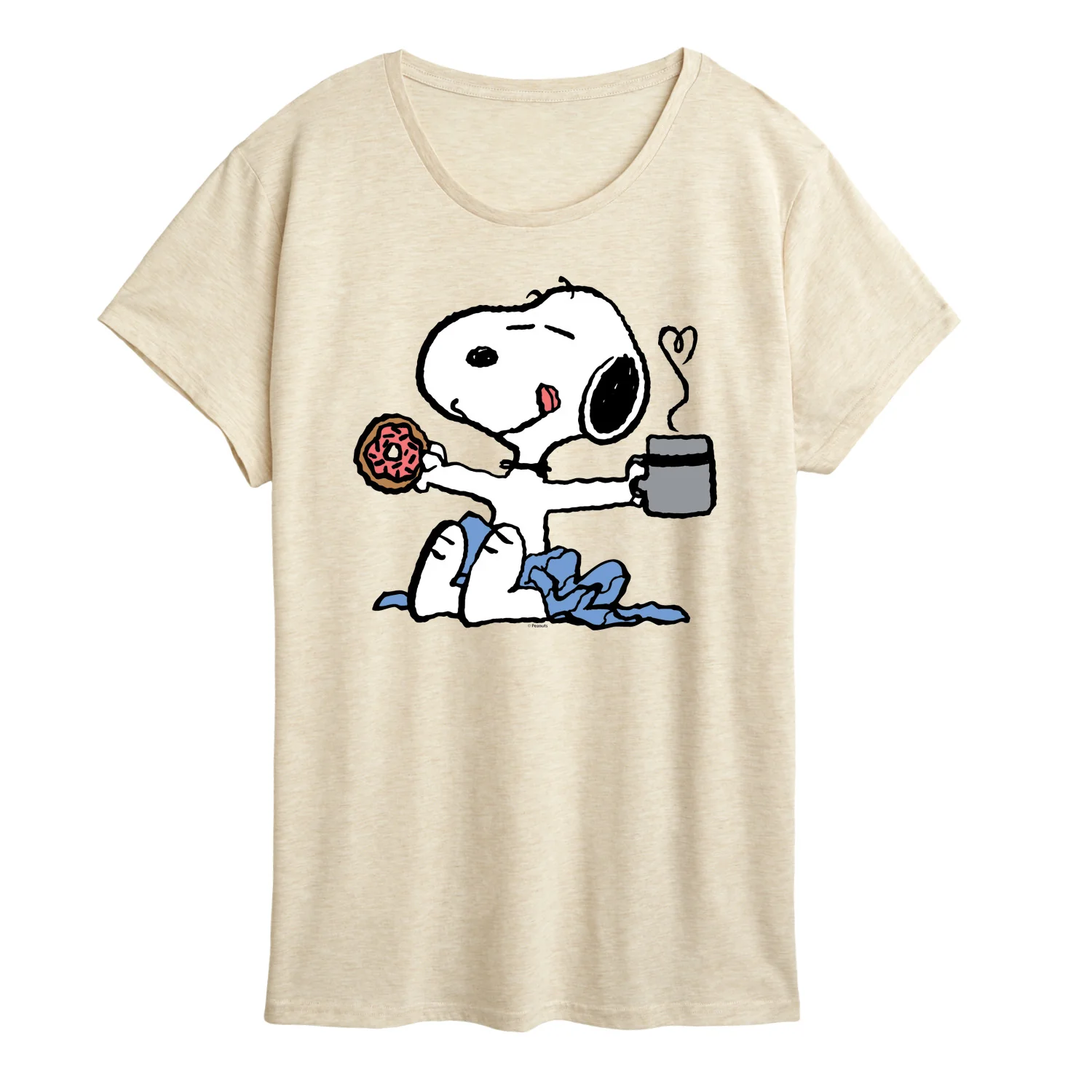Peanuts - Donut Coffee Snoopy - Women's Short Sleeve Graphic T-Shirt - Image 3