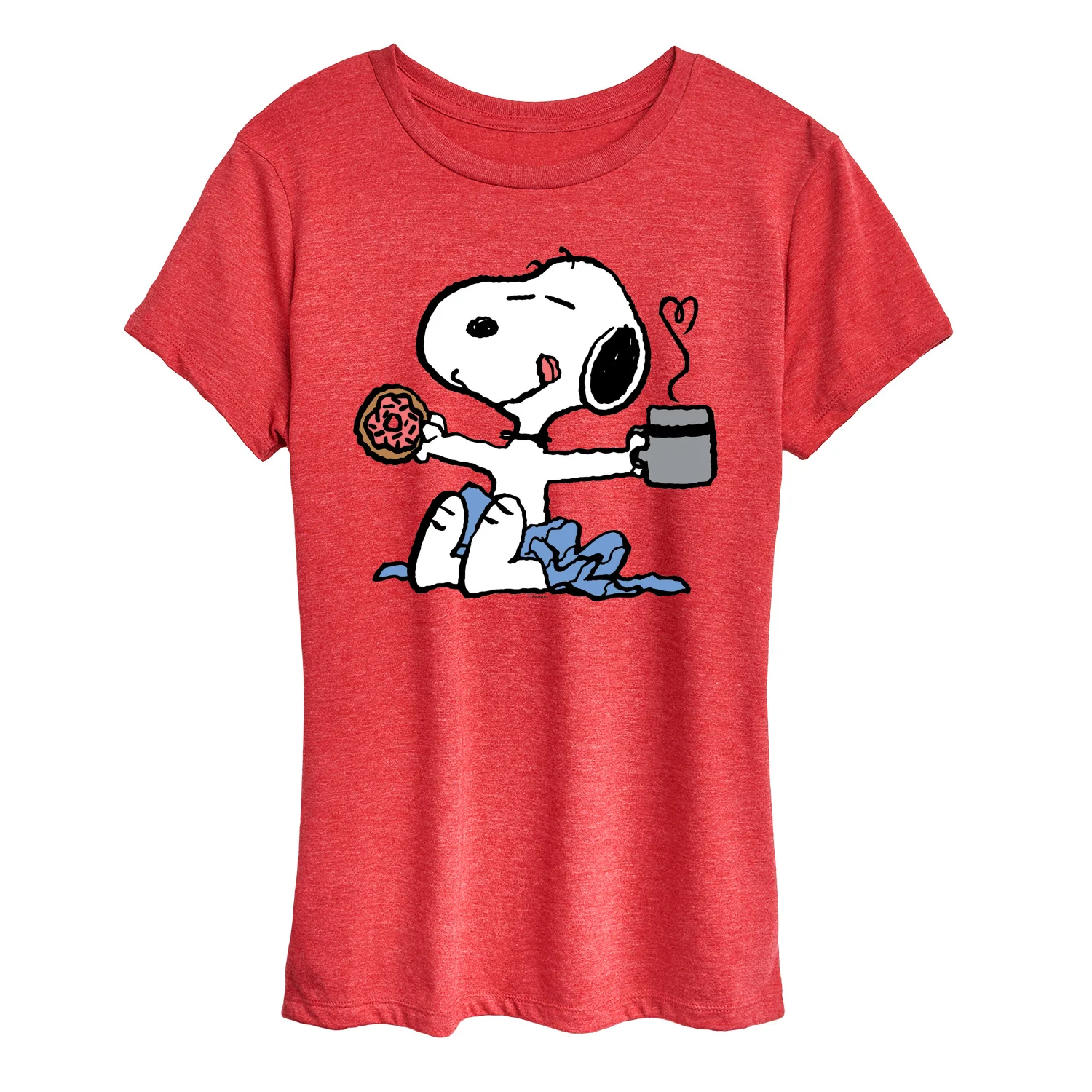 Peanuts - Donut Coffee Snoopy - Women's Short Sleeve Graphic T-Shirt - Image 5