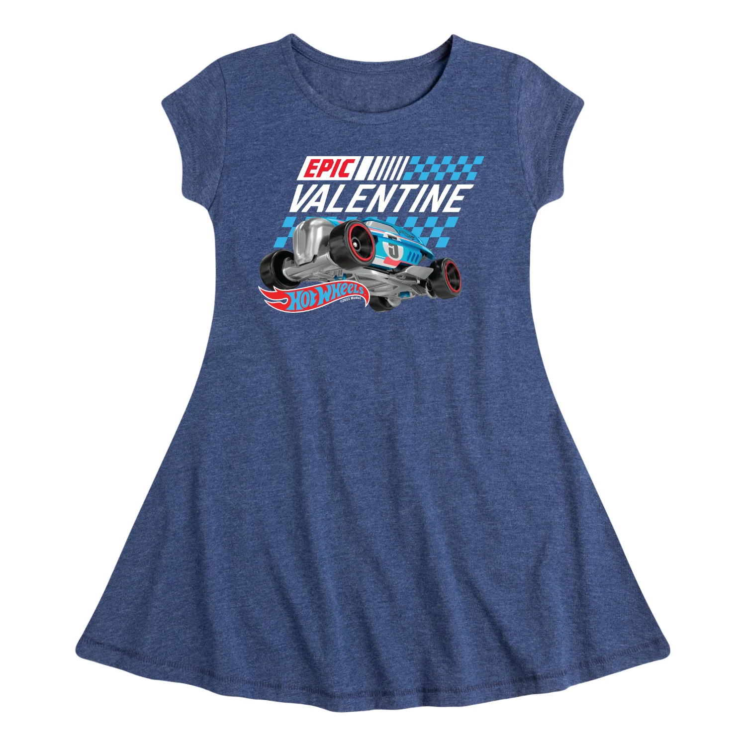 Hot Wheels - Valentine's Epic - Toddler And Youth Girls Fit And Flare Dress - Image 2