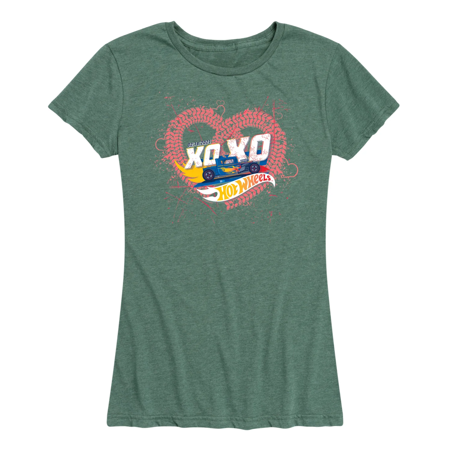 Hot Wheels - XOXO Heart - Women's Short Sleeve Graphic T-Shirt - Image 2
