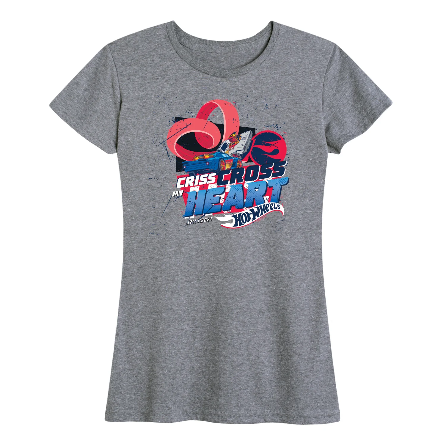Hot Wheels - Criss Cross Heart - Women's Short Sleeve Graphic T-Shirt - Image 2