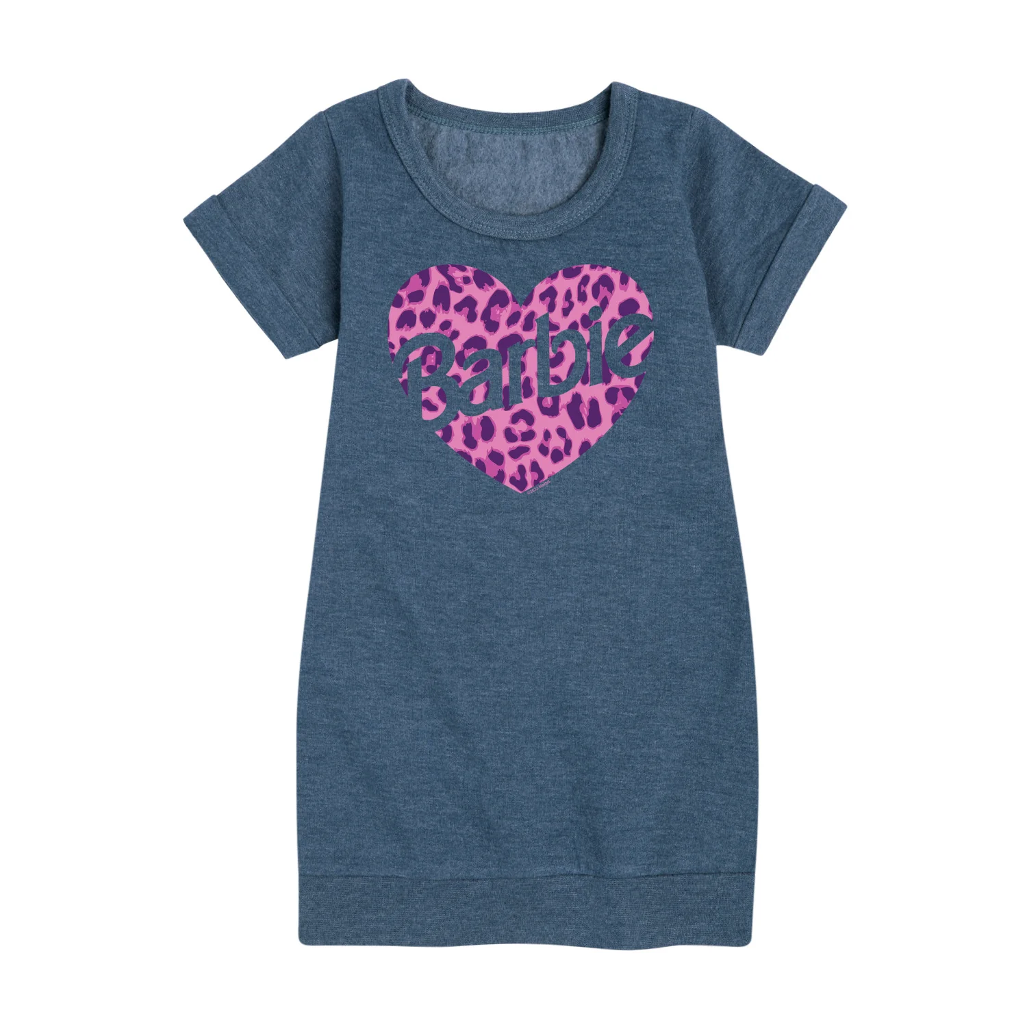Barbie - Leopard Heart - Classic Barbie - Toddler And Youth Girls Fleece Dress - Image 3