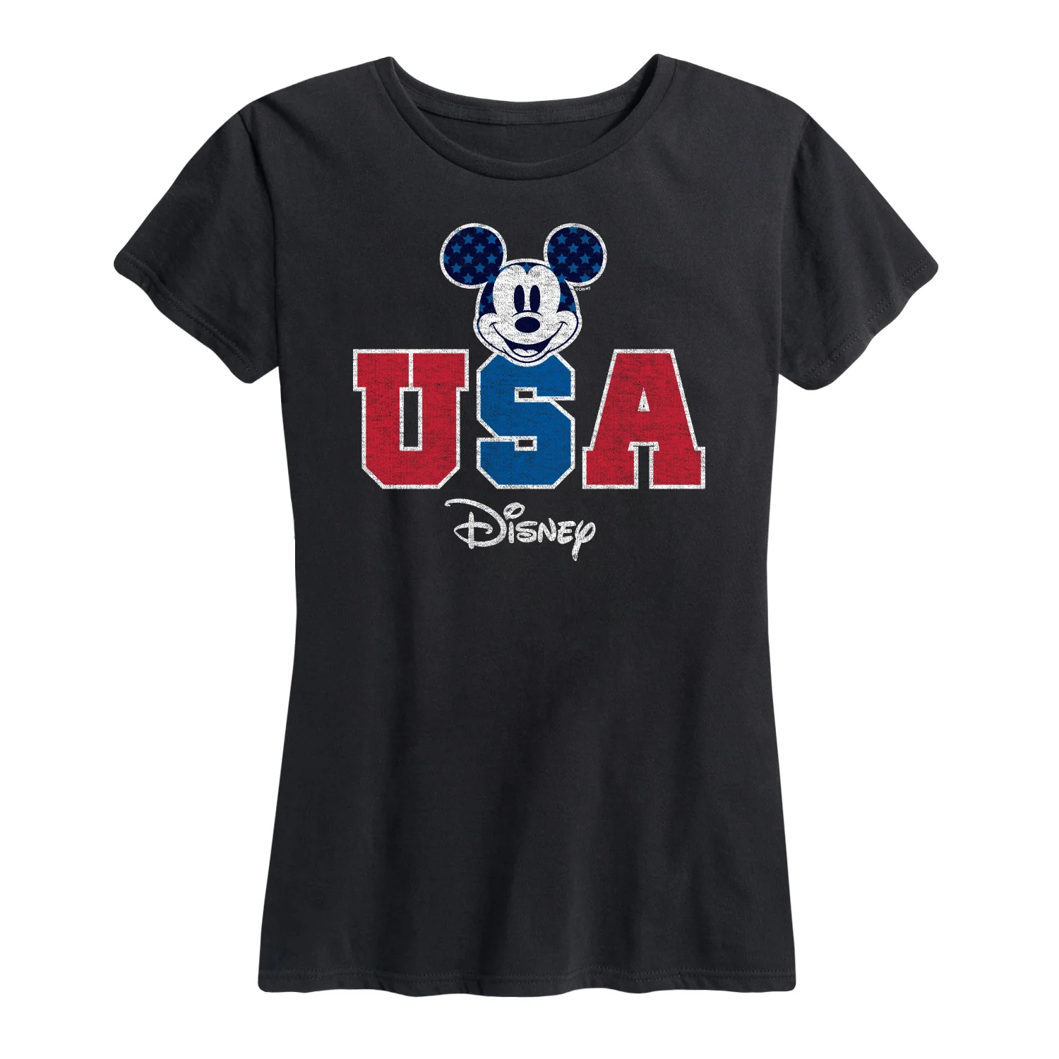 Disney - Americana - Mickey Usa - Women's Short Sleeve Graphic T-Shirt