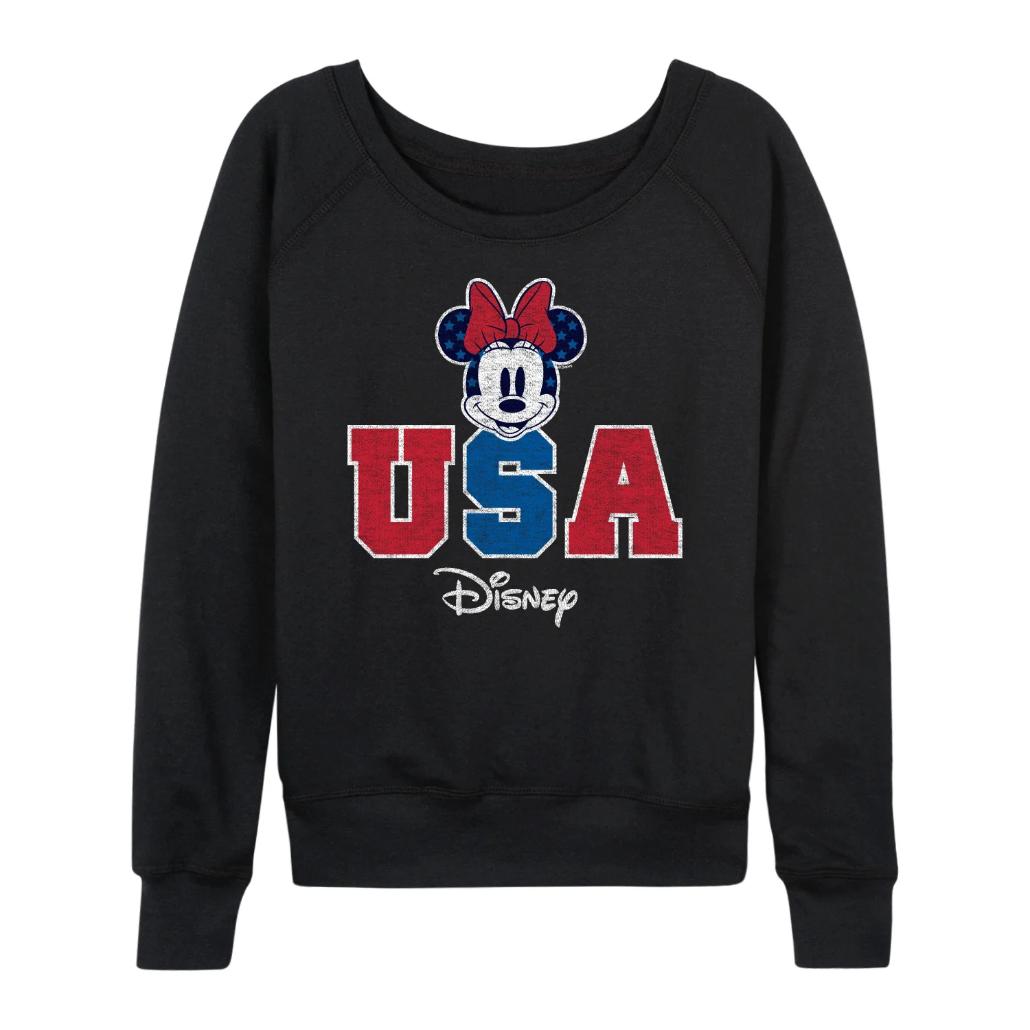 Disney - Americana - Minnie Usa - Women's Lightweight French Terry Long Sleeve Shirt - Image 2