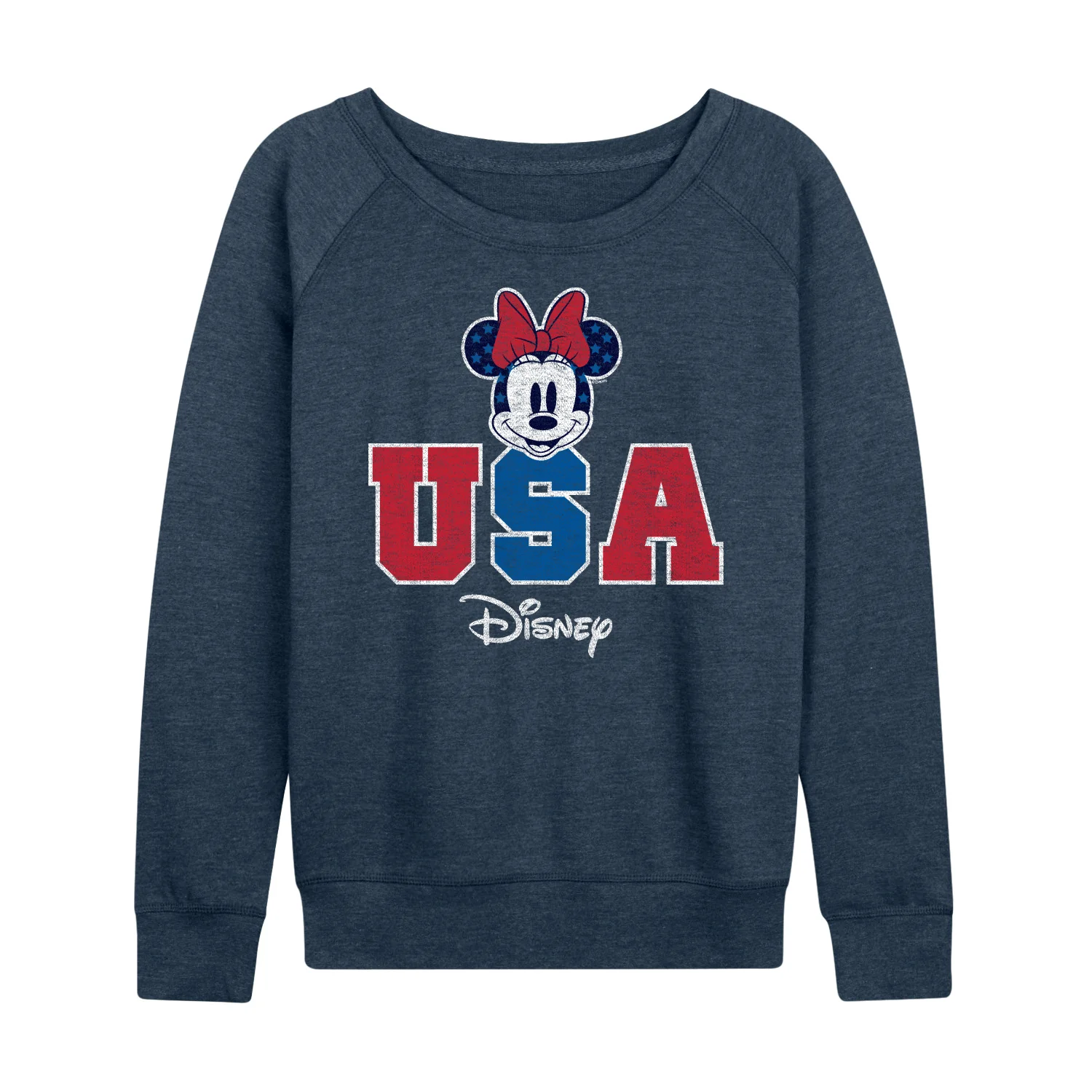 Disney - Americana - Minnie Usa - Women's Lightweight French Terry Long Sleeve Shirt - Image 4