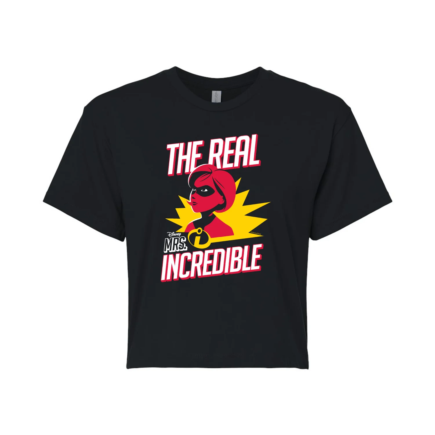 The Incredibles - The Real Mrs Incredible - Juniors Cropped Cotton Blend T-Shirt