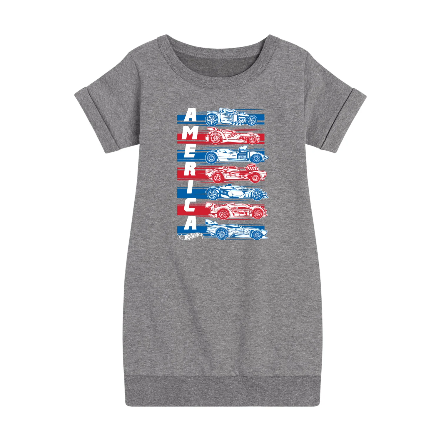 Hot Wheels - America Cars - Toddler And Youth Girls Fleece Dress