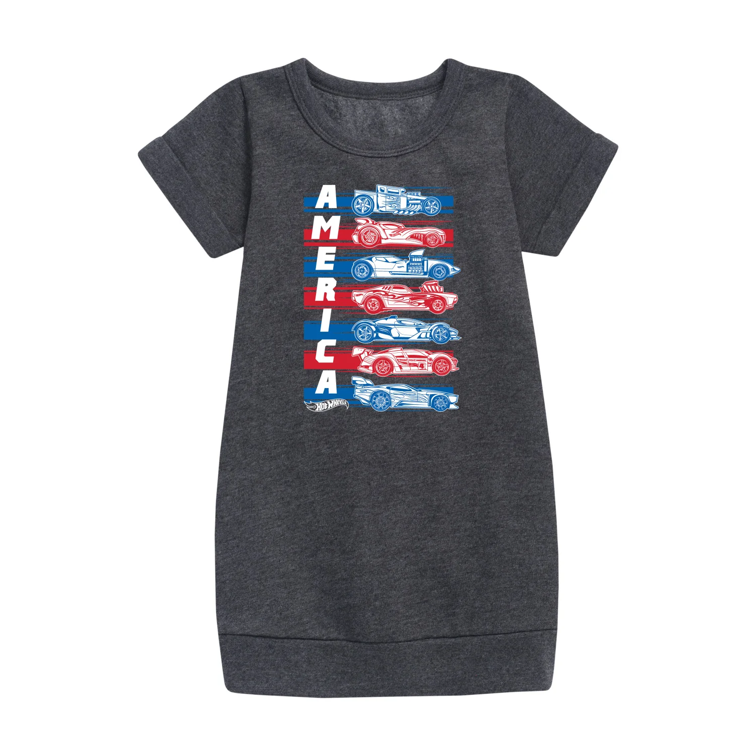 Hot Wheels - America Cars - Toddler And Youth Girls Fleece Dress - Image 2
