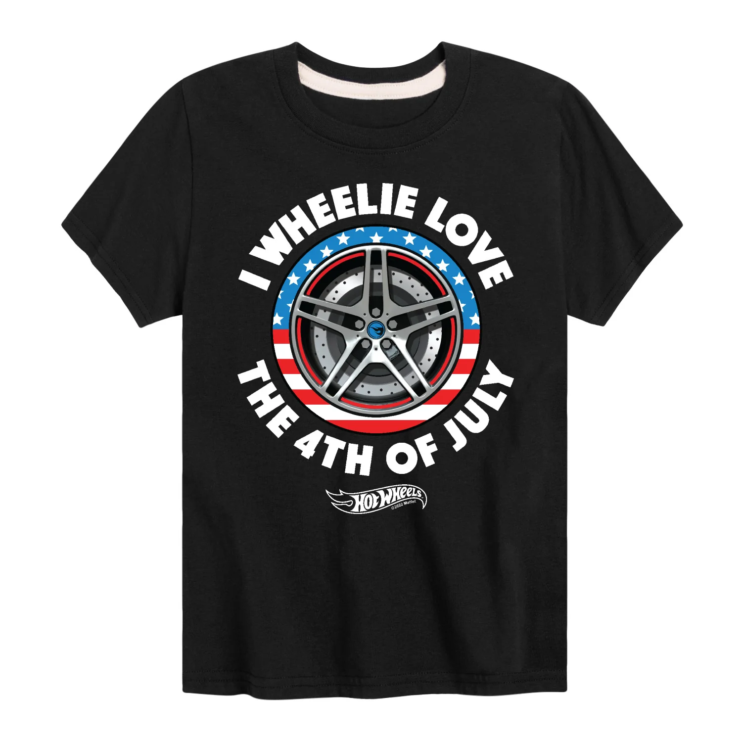 Hot Wheels - I Wheelie Love 4th of July - Toddler And Youth Short Sleeve Graphic T-Shirt