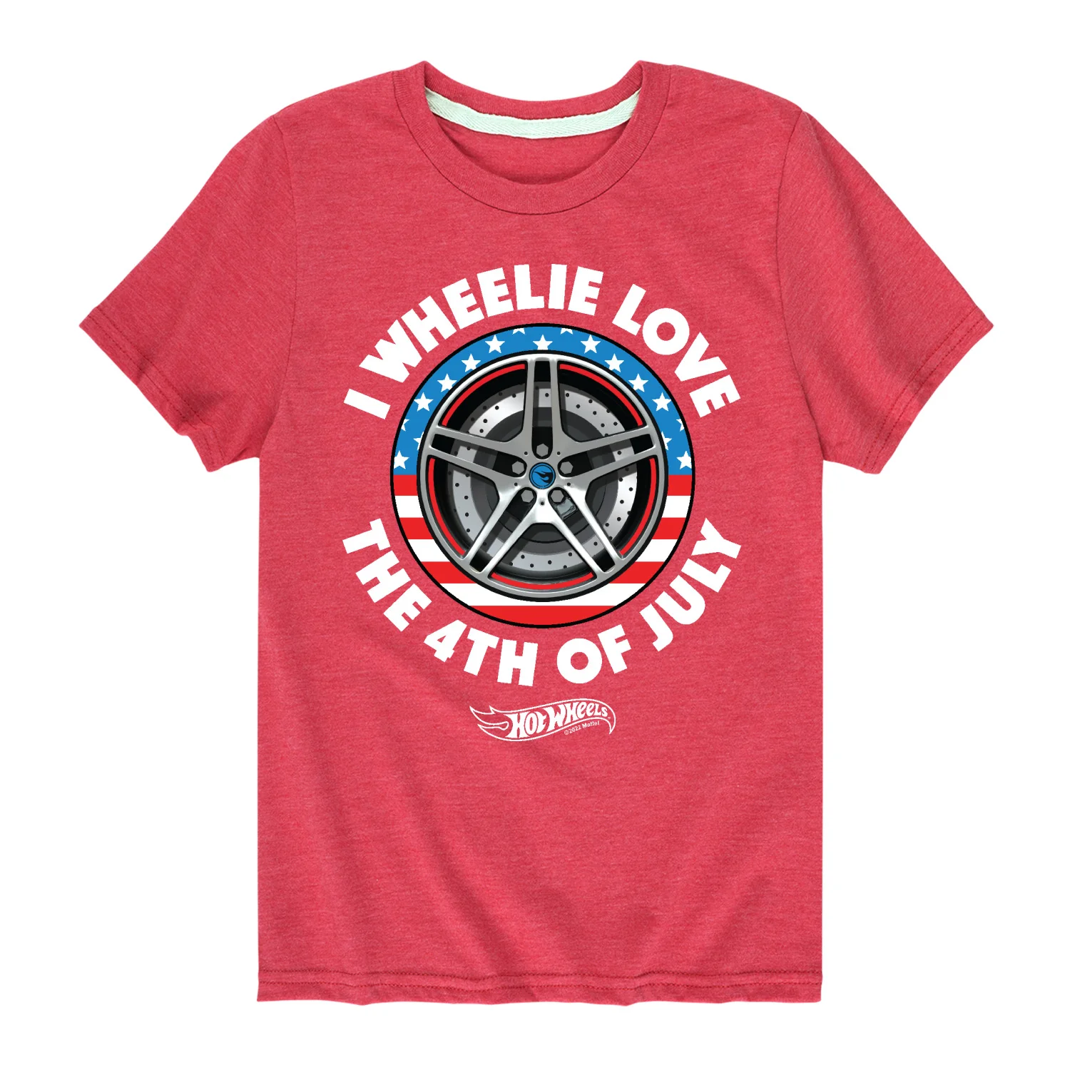 Hot Wheels - I Wheelie Love 4th of July - Toddler And Youth Short Sleeve Graphic T-Shirt - Image 3