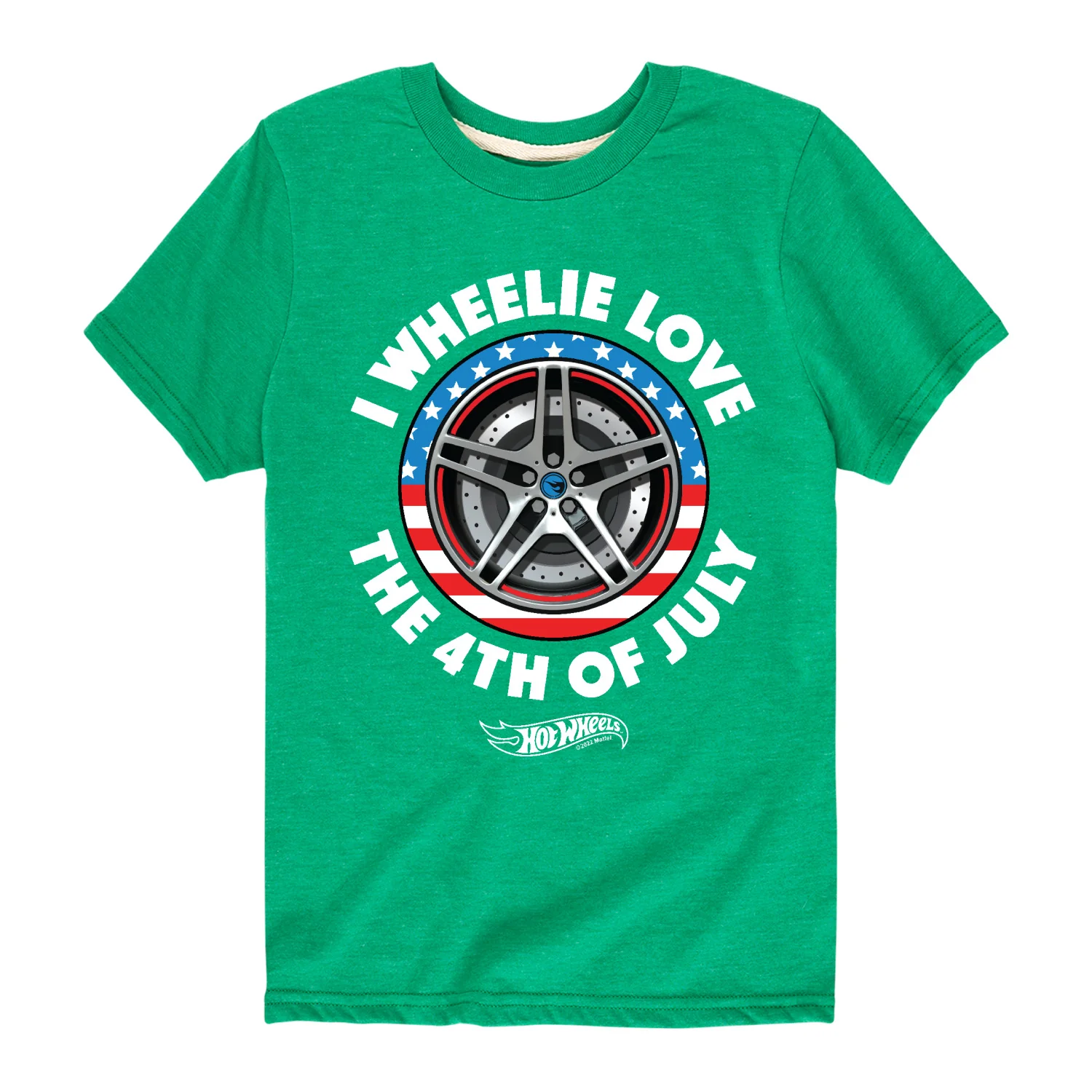 Hot Wheels - I Wheelie Love 4th of July - Toddler And Youth Short Sleeve Graphic T-Shirt - Image 4