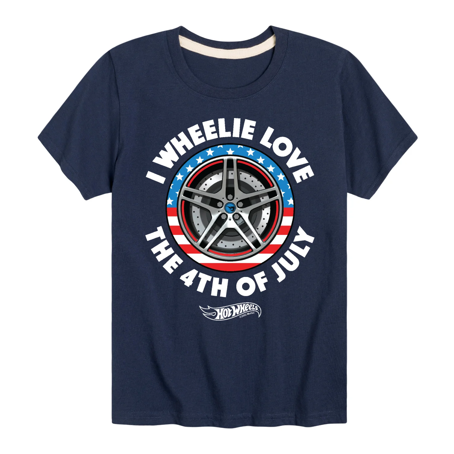 Hot Wheels - I Wheelie Love 4th of July - Toddler And Youth Short Sleeve Graphic T-Shirt - Image 5