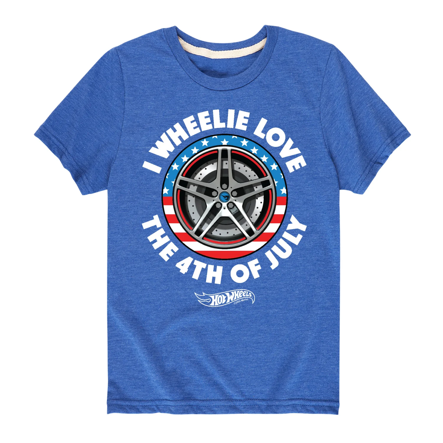 Hot Wheels - I Wheelie Love 4th of July - Toddler And Youth Short Sleeve Graphic T-Shirt - Image 6