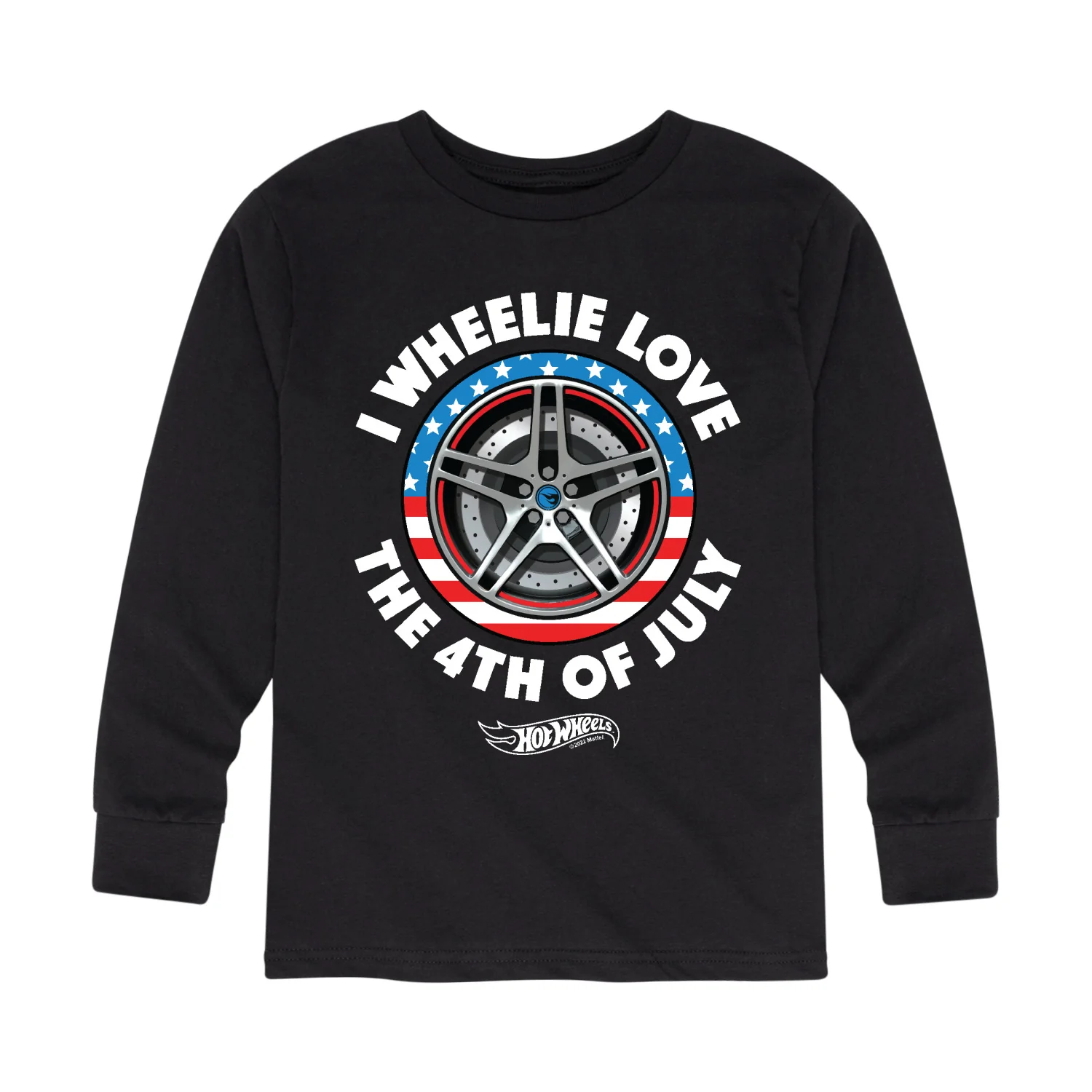 Hot Wheels - I Wheelie Love 4th of July - Toddler And Youth Long Sleeve Graphic T-Shirt - Image 2