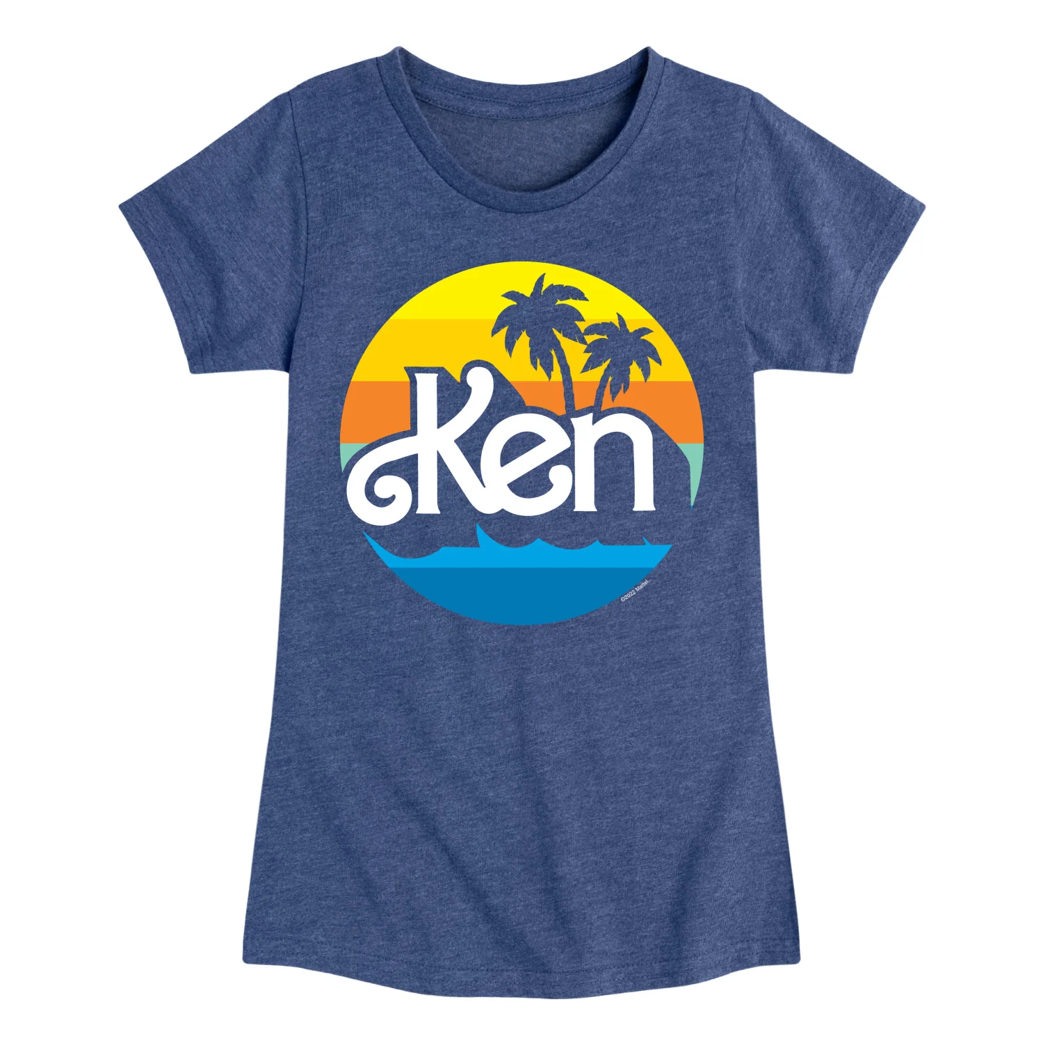 Barbie - Ken - Palm Trees - 70's Style - Toddler And Youth Girls Raglan Graphic T-Shirt - Image 3