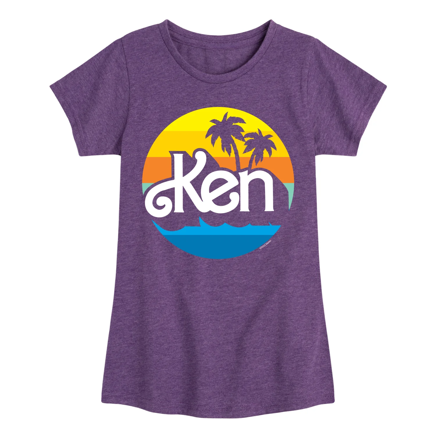 Barbie - Ken - Palm Trees - 70's Style - Toddler And Youth Girls Raglan Graphic T-Shirt - Image 4