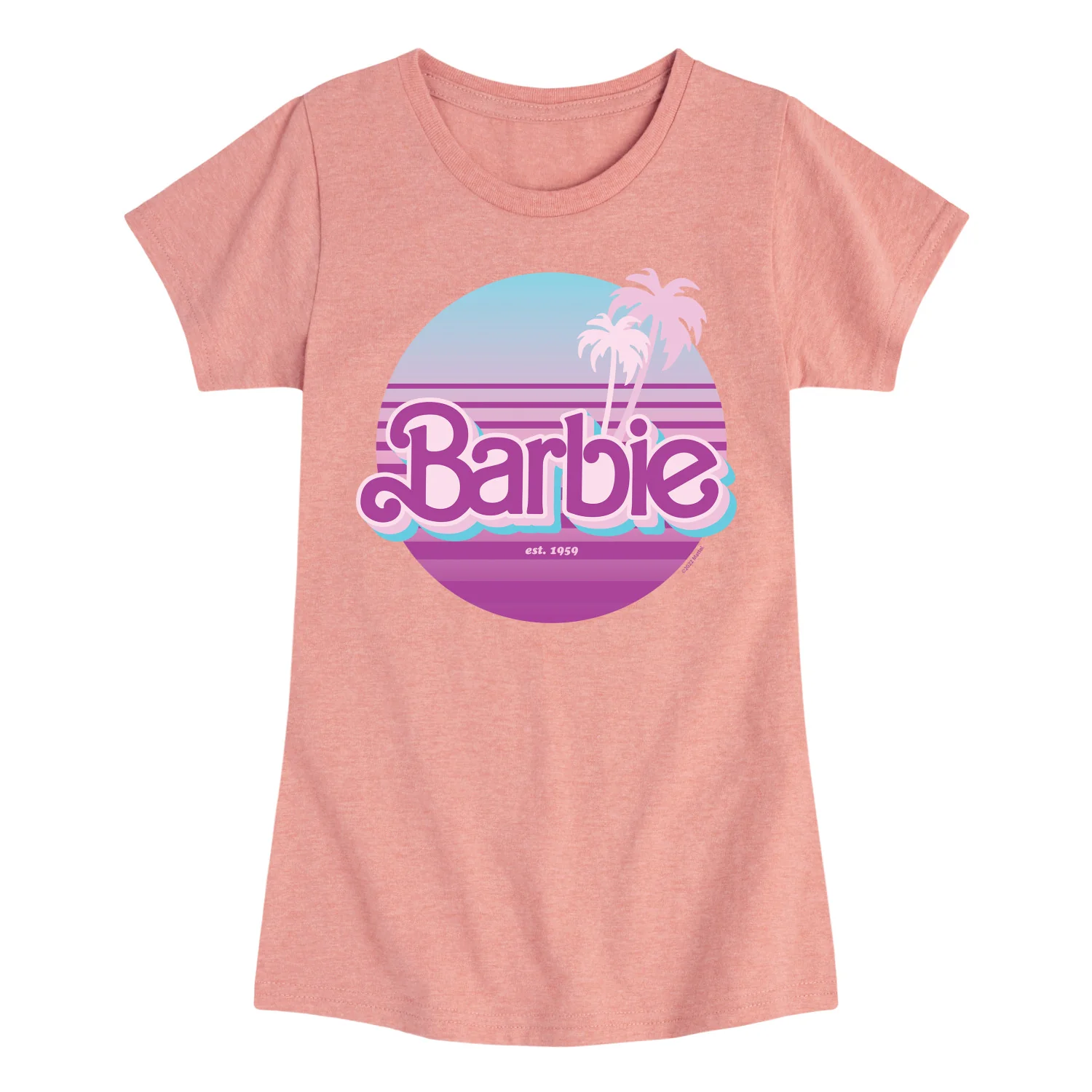 Barbie - Palm Trees - 90's Retro Style - Toddler And Youth Girls Raglan Graphic T-Shirt