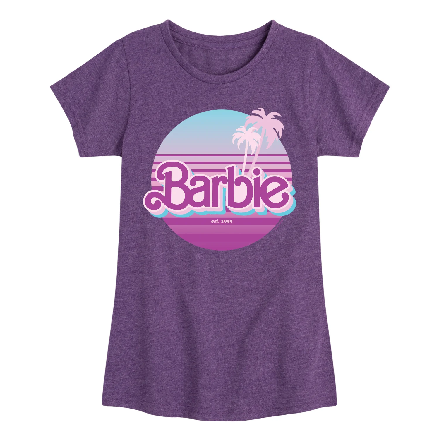 Barbie - Palm Trees - 90's Retro Style - Toddler And Youth Girls Raglan Graphic T-Shirt - Image 4