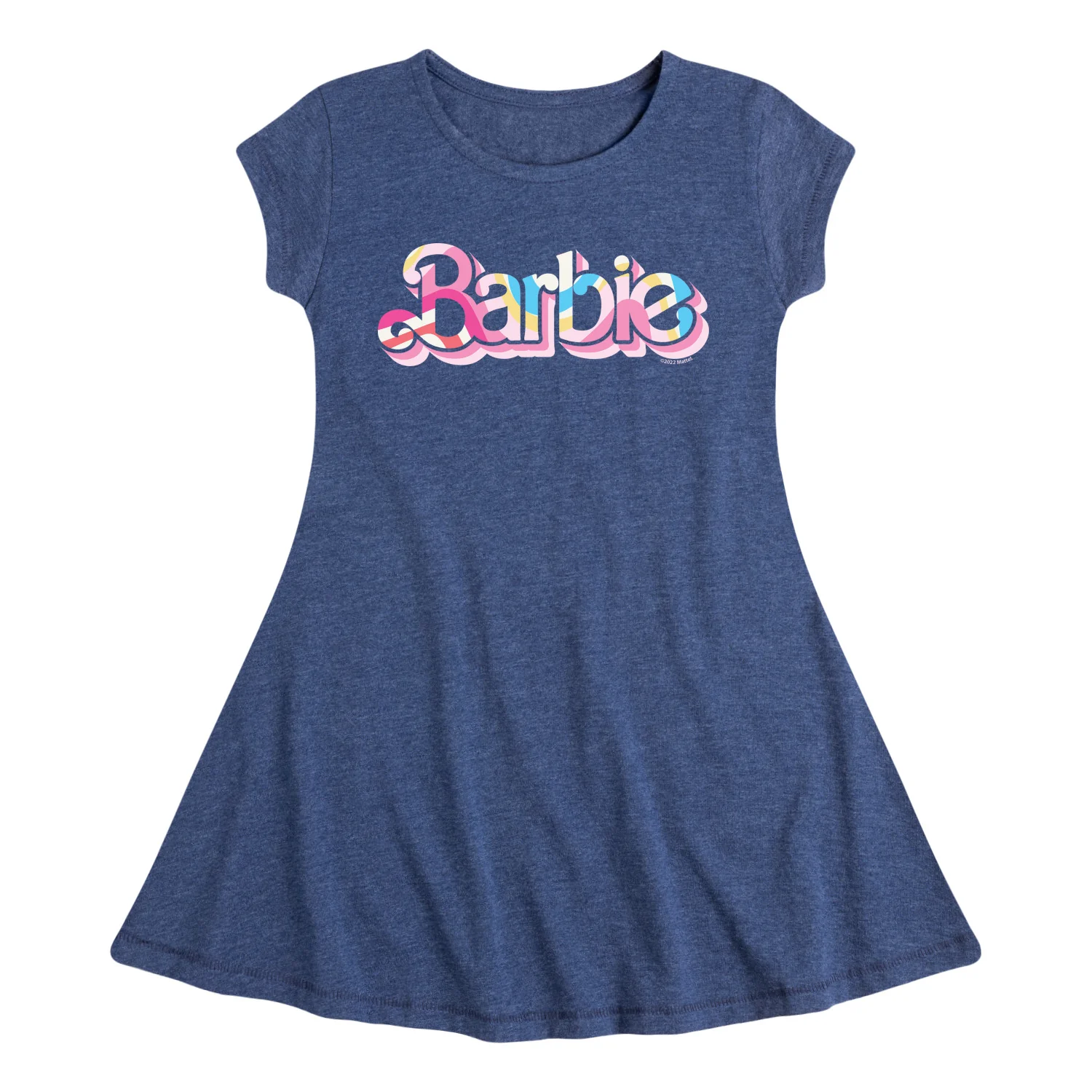 Barbie - Pattern Colorful - Toddler And Youth Girls Fit And Flare Dress - Image 2