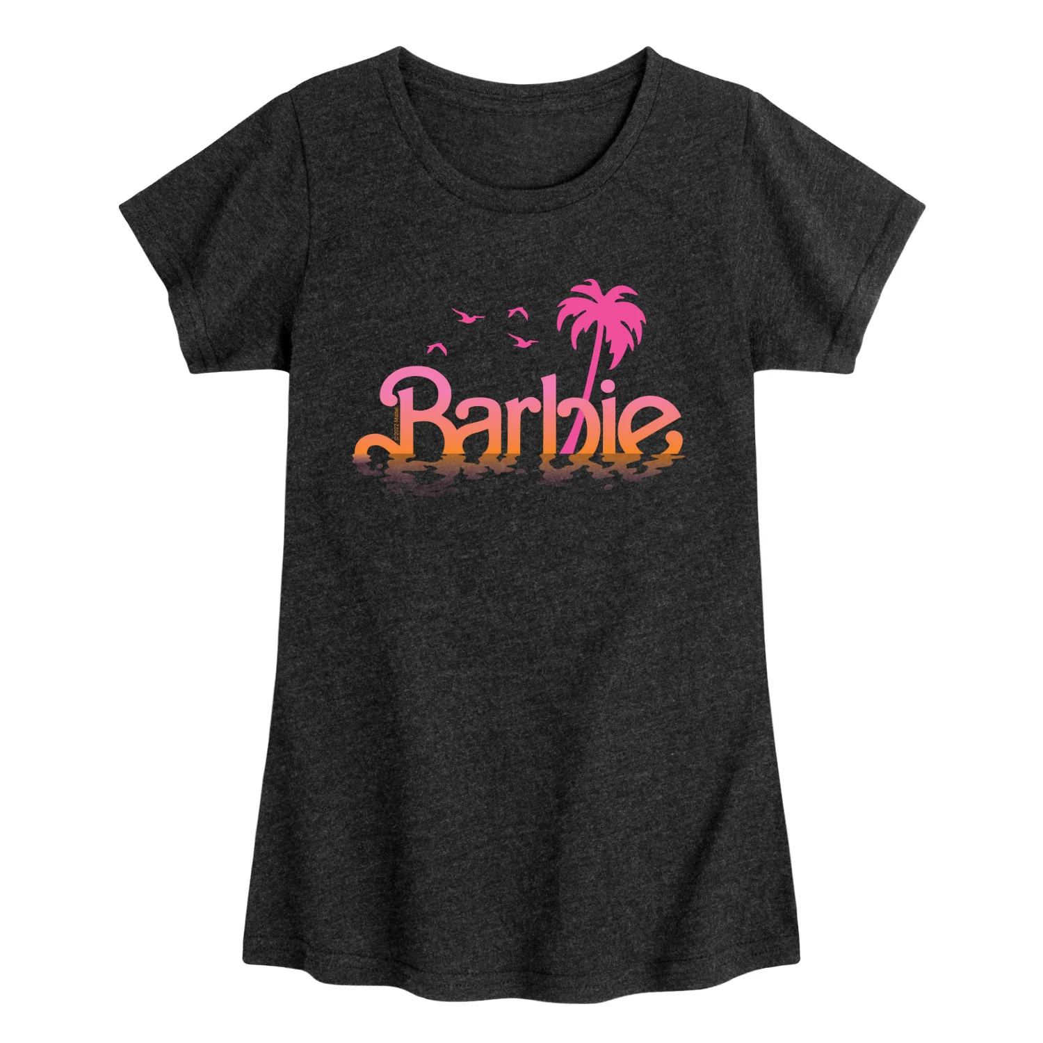 Barbie - Sunset and Palm Trees - Toddler And Youth Girls Raglan Graphic T-Shirt - Image 2