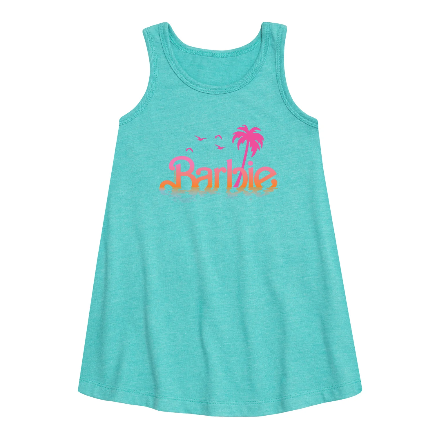 Barbie - Sunset and Palm Trees - Toddler and Youth Girls A-line Dress - Image 3